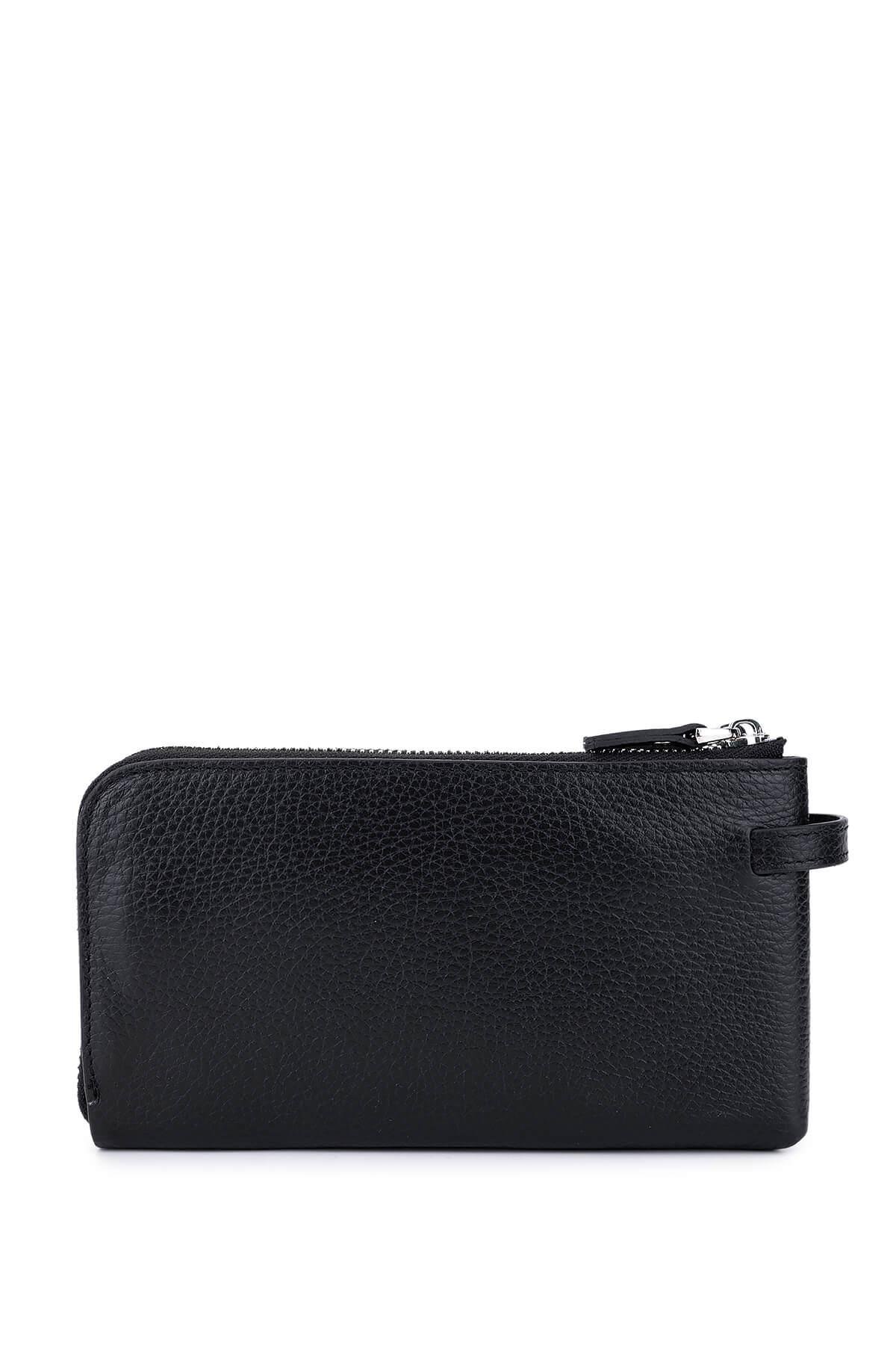 Tamer Tanca Erkek Hakiki Deri Siyah Floter El Çantası