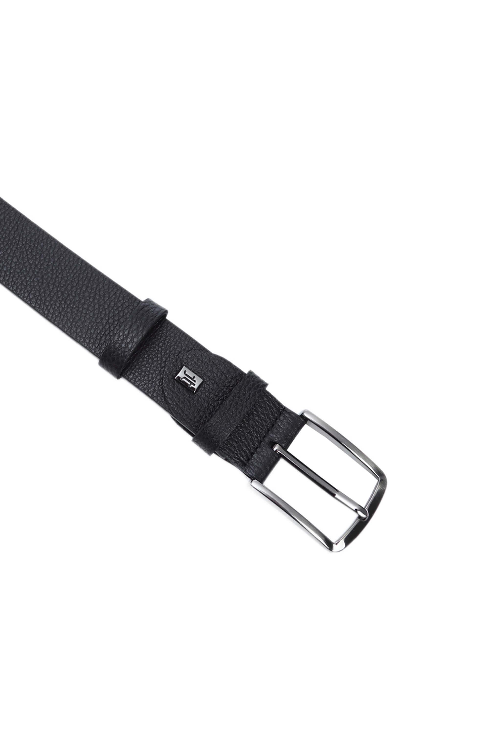 Tamer Tanca Erkek Hakiki Deri Siyah Floter Spor Kemer