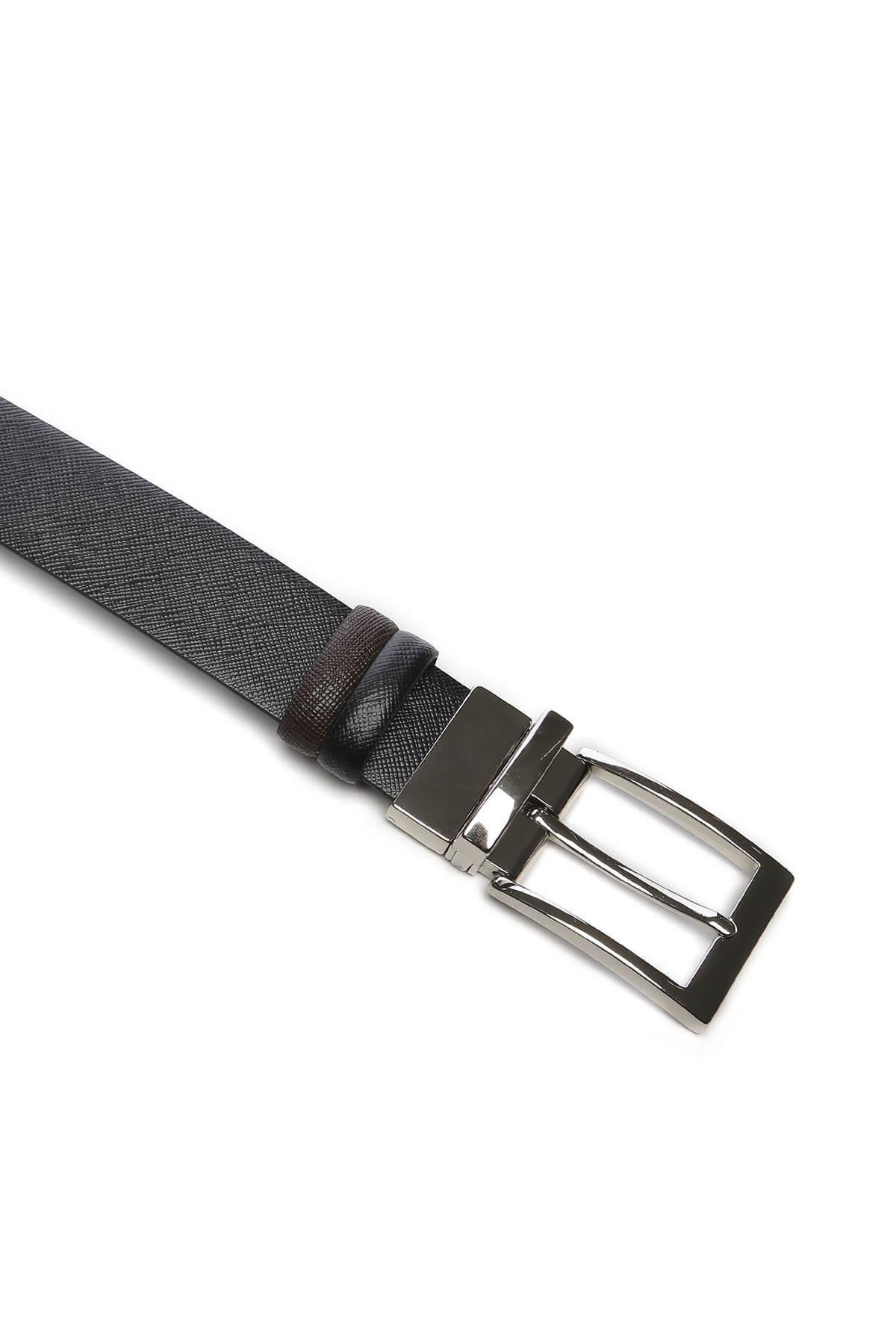 Tamer Tanca Erkek Hakiki Deri Siyah Kemer