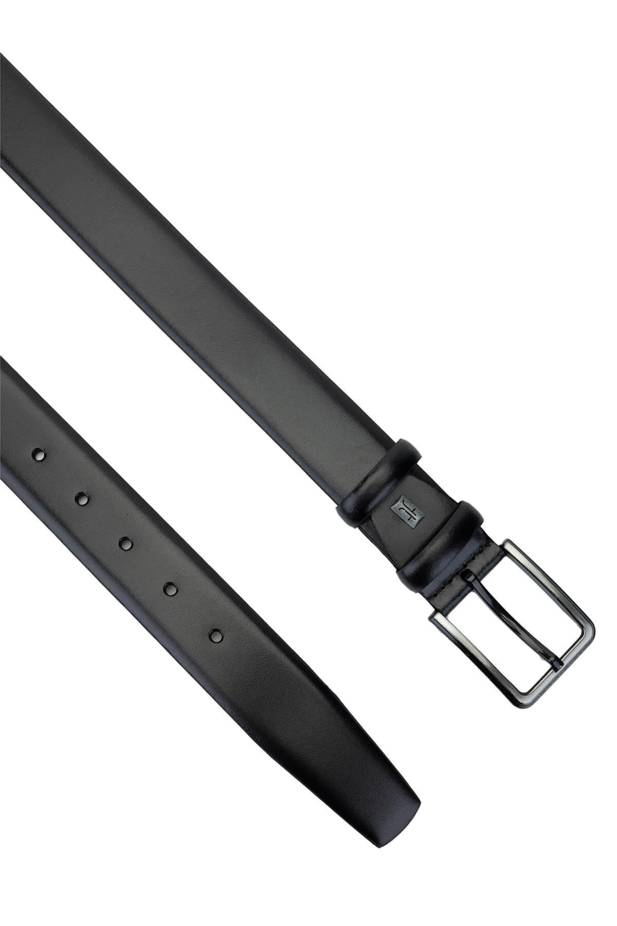 Tamer Tanca Erkek Hakiki Deri Siyah Kemer