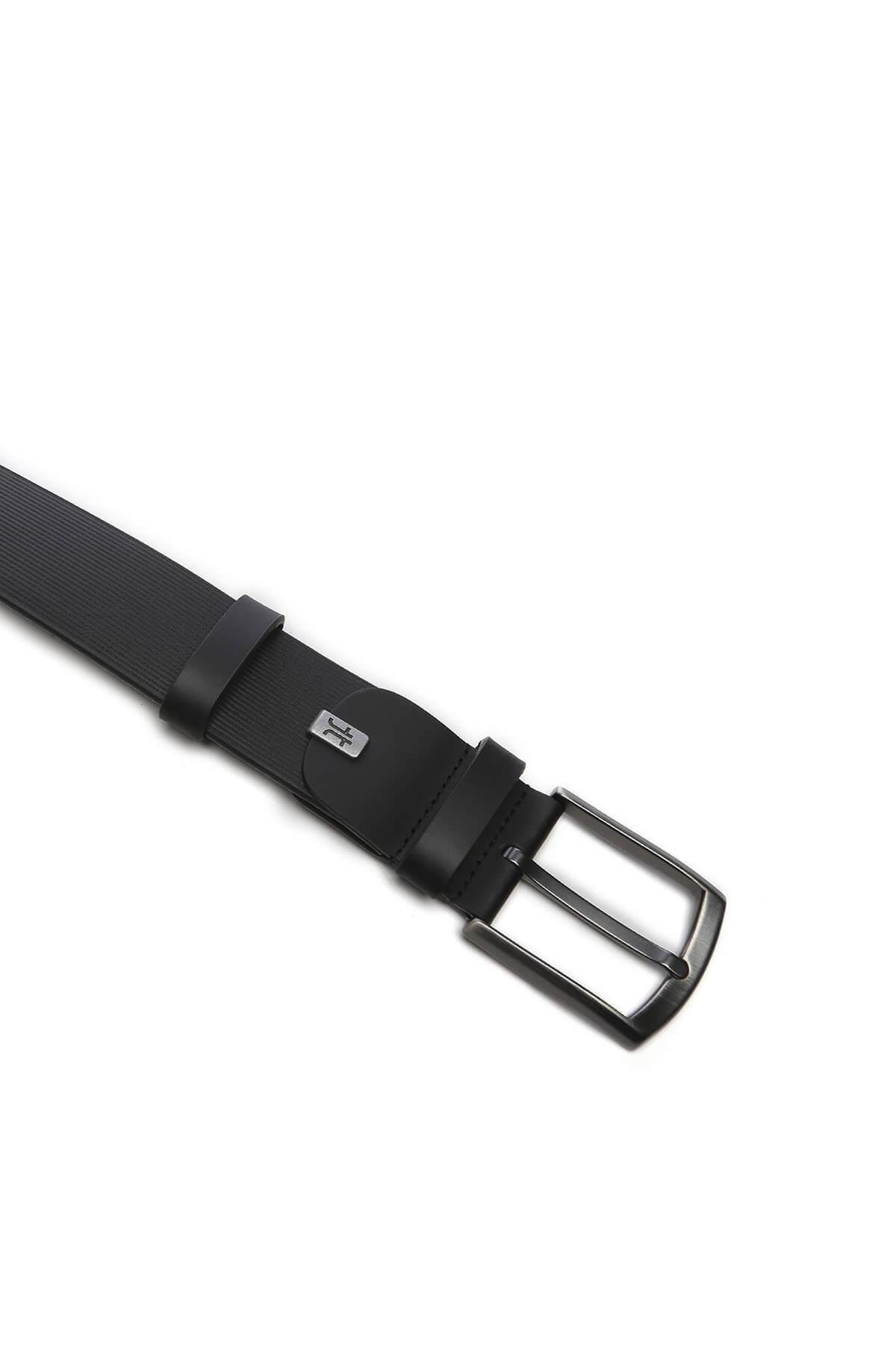 Tamer Tanca Erkek Hakiki Deri Siyah Kemer