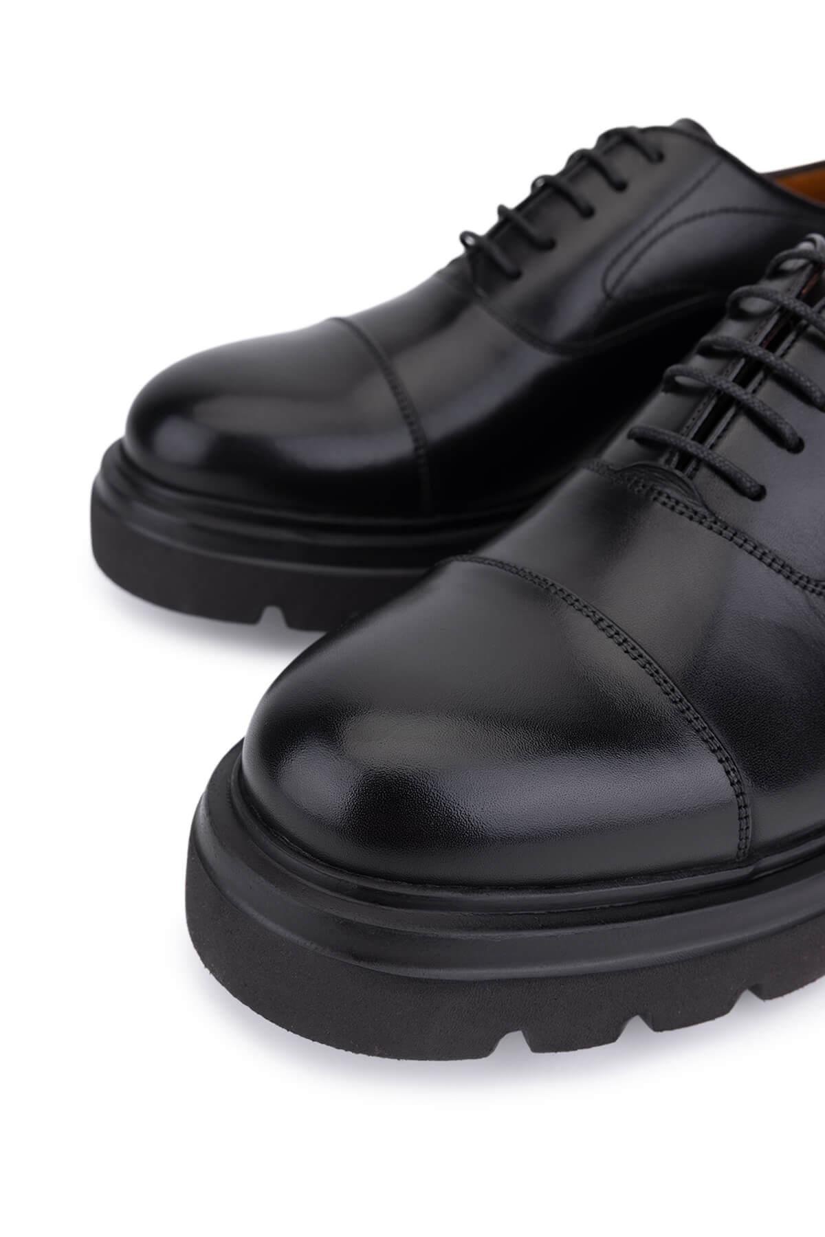 Tamer Tanca Erkek Hakiki Deri Siyah Klasik Ayakkabı