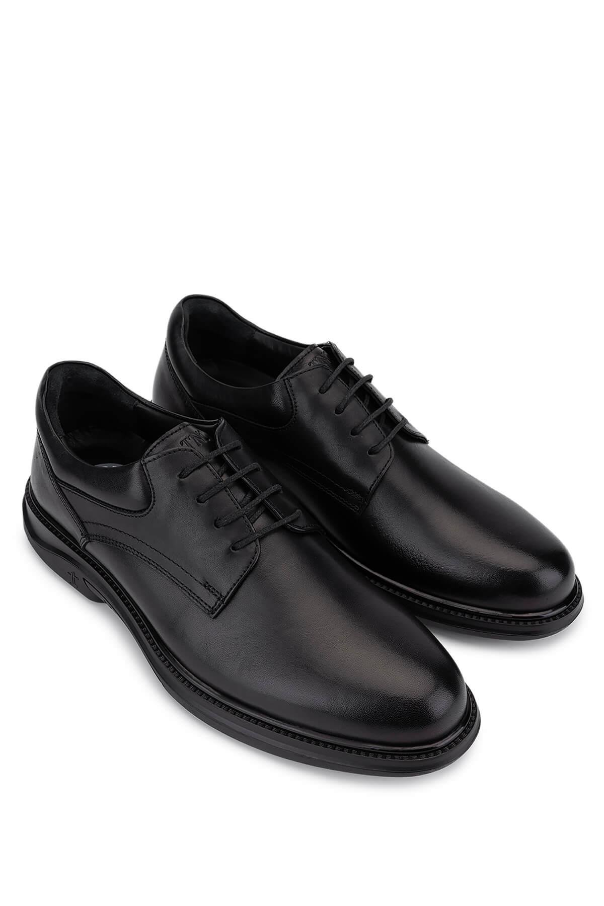 Tamer Tanca Erkek Hakiki Deri Siyah Klasik Ayakkabı