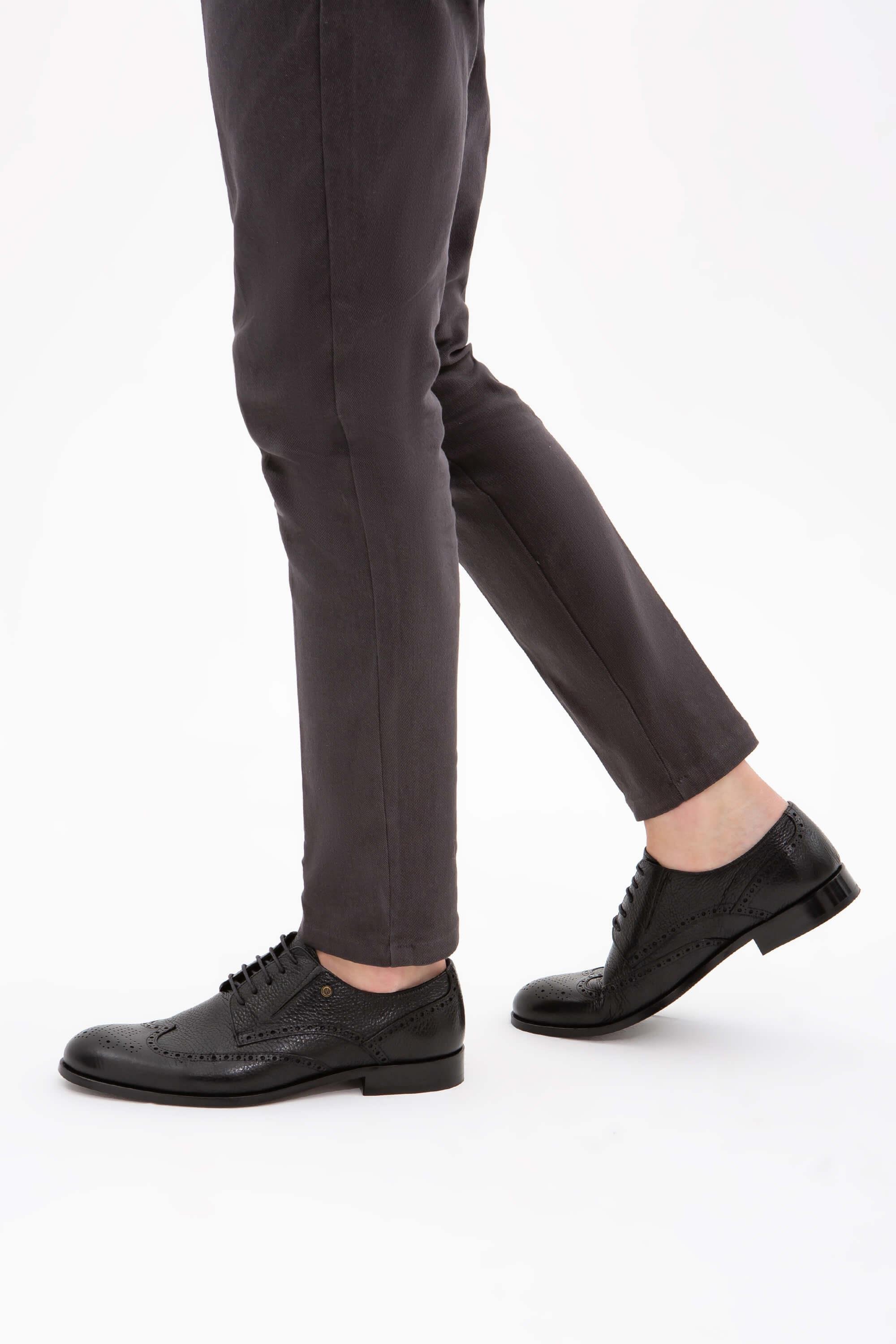 Tamer Tanca Erkek Hakiki Deri Siyah Klasik Ayakkabı