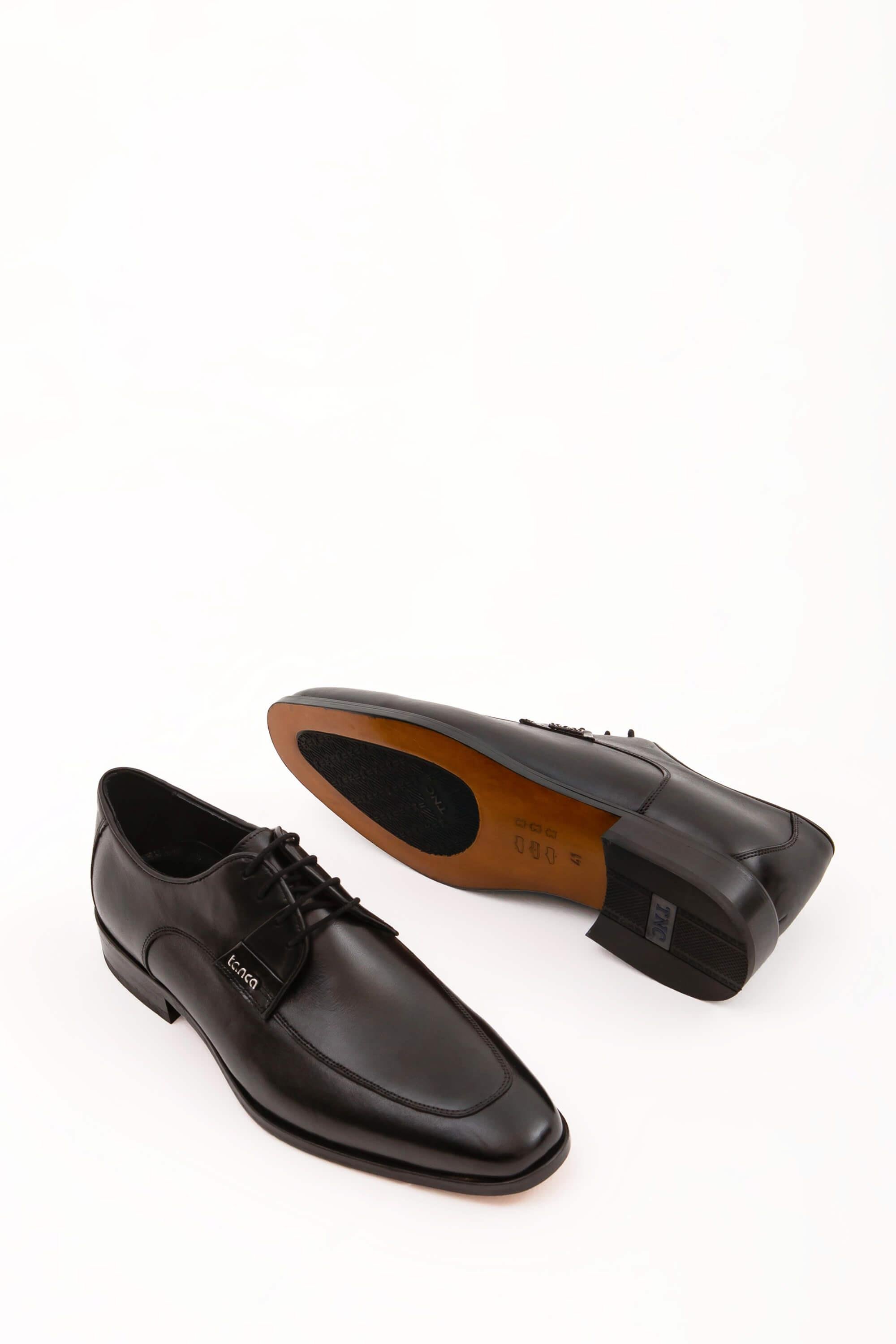 Tamer Tanca Erkek Hakiki Deri Siyah Klasik Ayakkabı