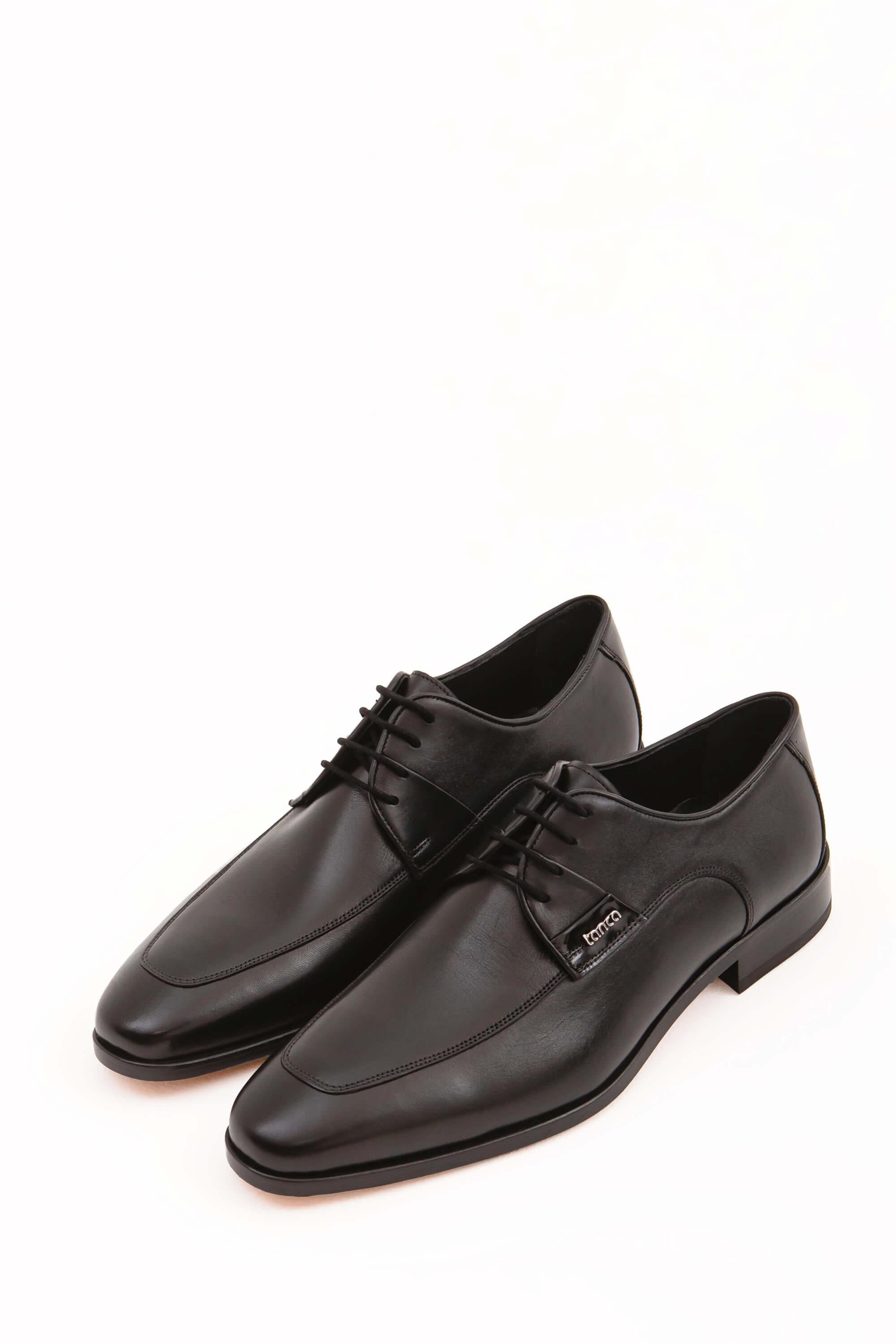 Tamer Tanca Erkek Hakiki Deri Siyah Klasik Ayakkabı
