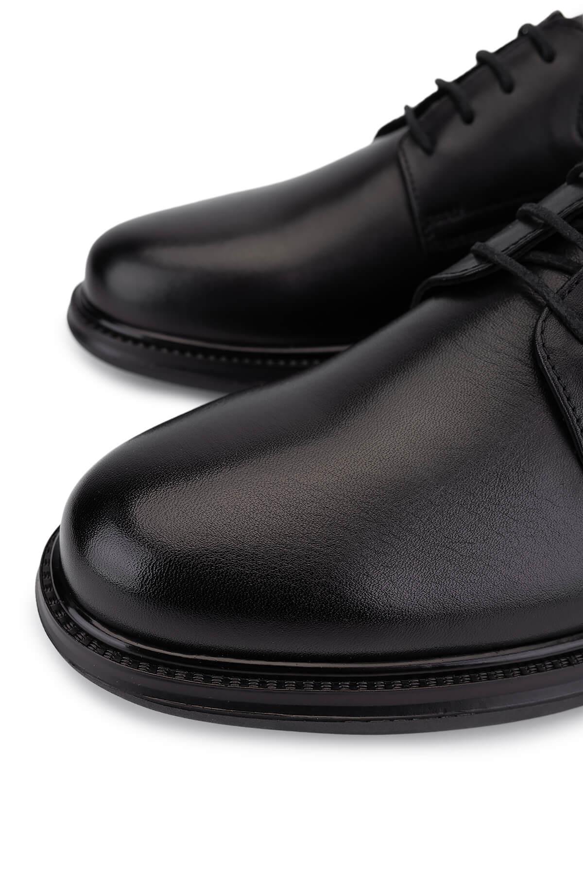 Tamer Tanca Erkek Hakiki Deri Siyah Klasik Ayakkabı