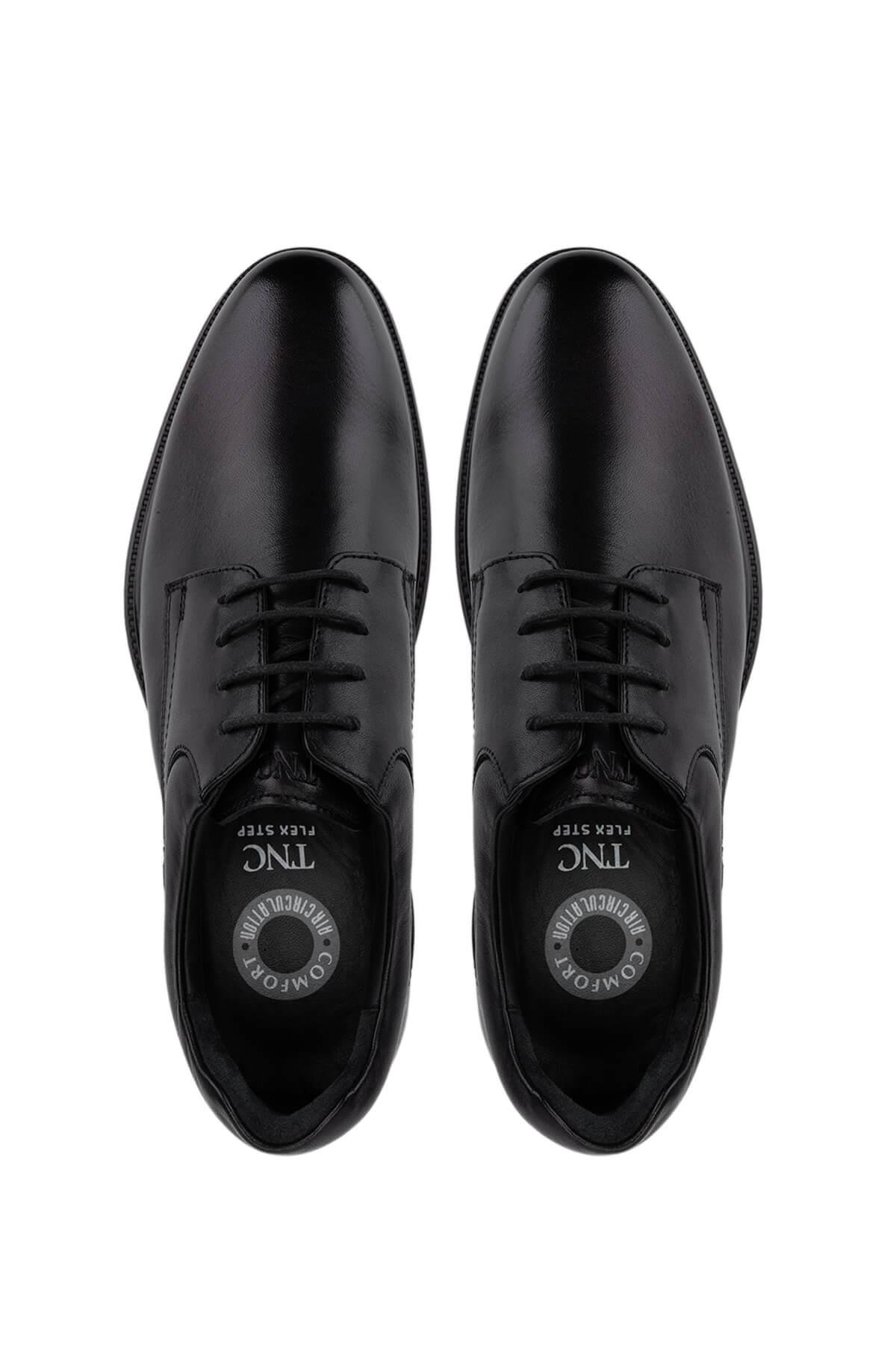 Tamer Tanca Erkek Hakiki Deri Siyah Klasik Ayakkabı