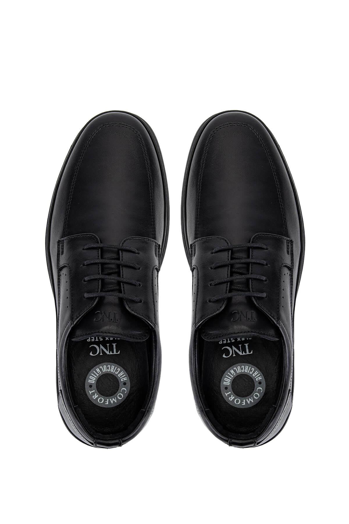 Tamer Tanca Erkek Hakiki Deri Siyah Klasik Ayakkabı