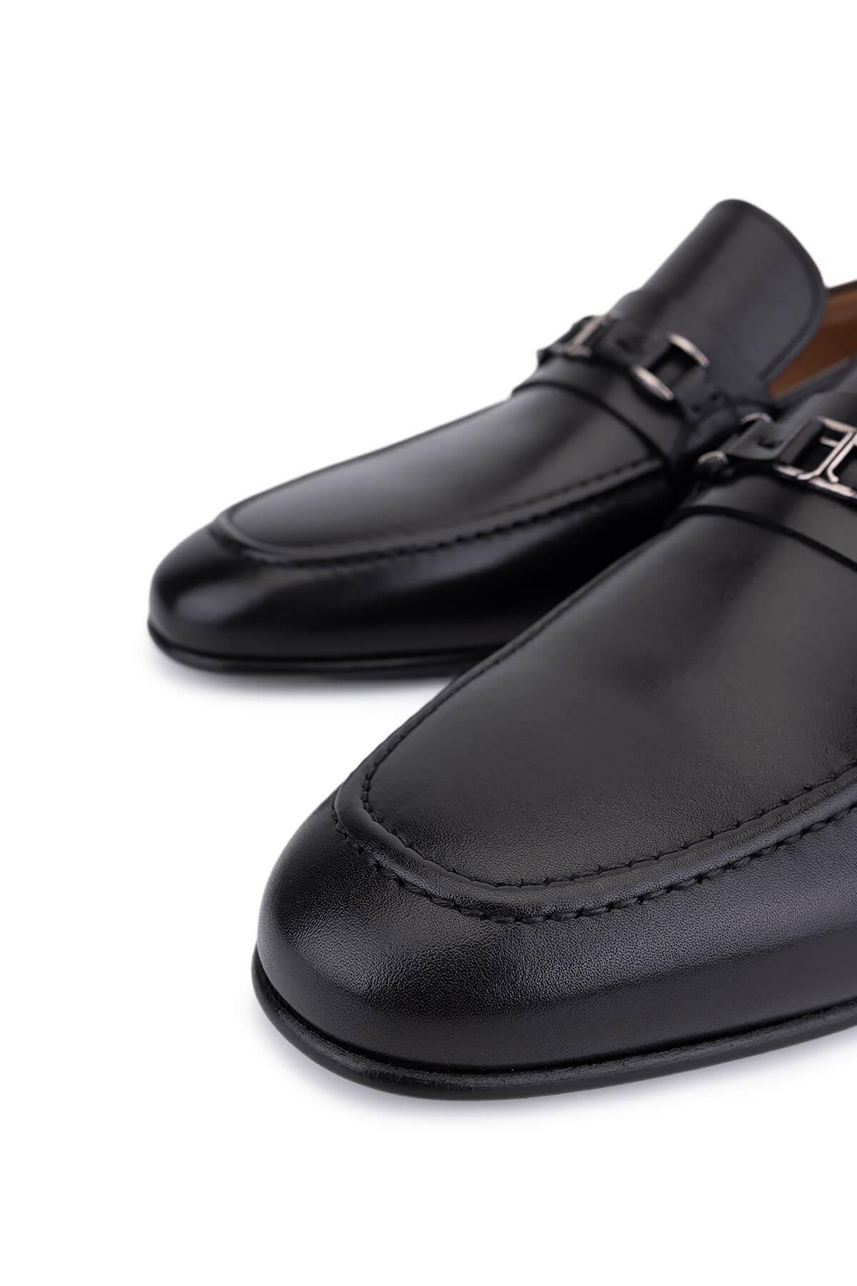 Tamer Tanca Erkek Hakiki Deri Siyah Klasik Ayakkabı