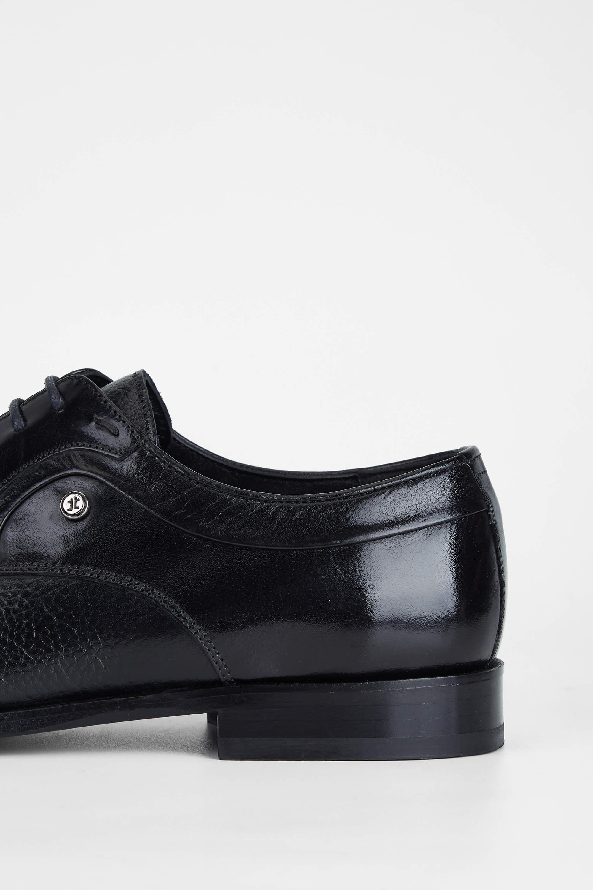 Tamer Tanca Erkek Hakiki Deri Siyah Klasik Ayakkabı