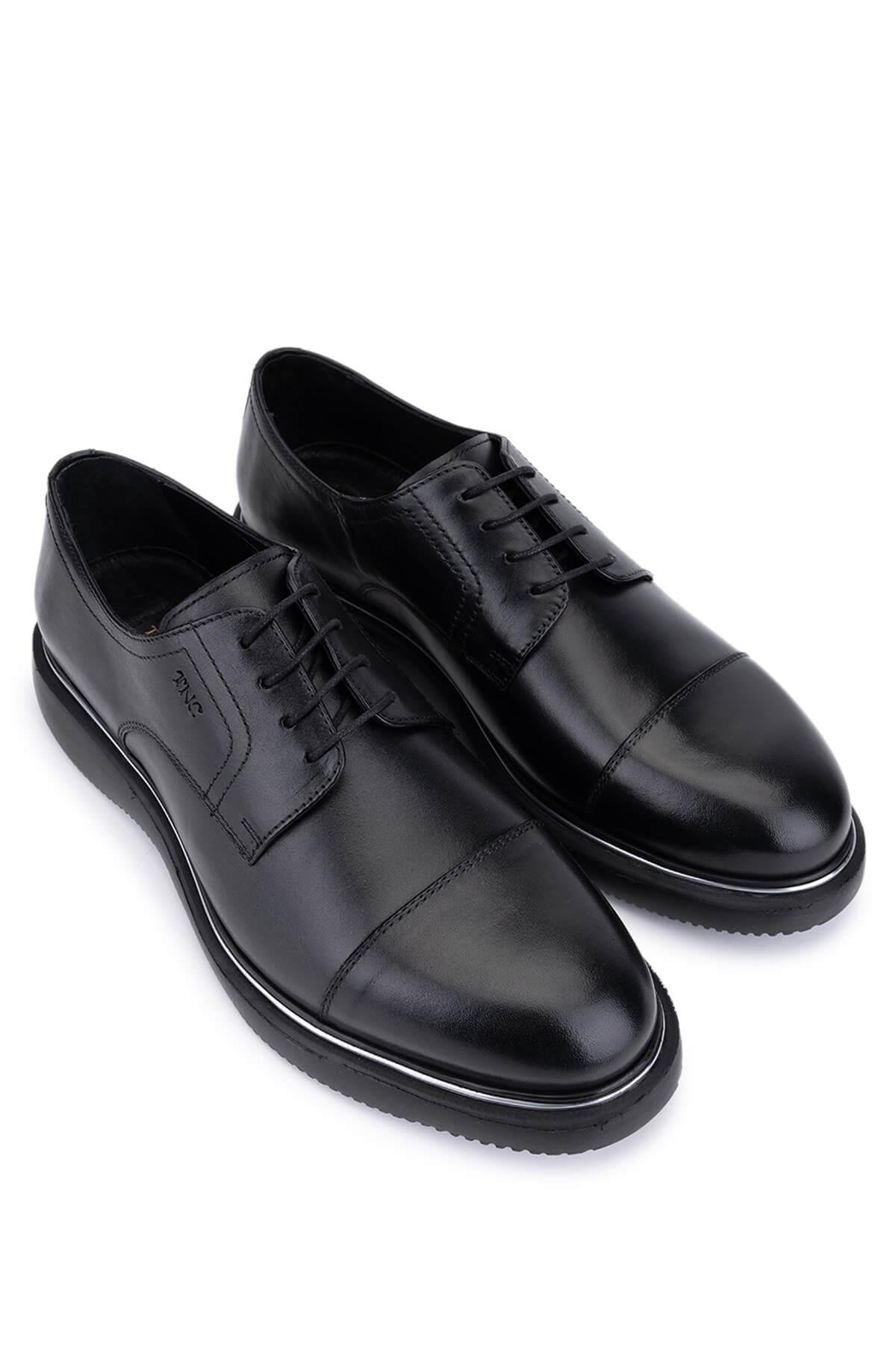 Tamer Tanca Erkek Hakiki Deri Siyah Klasik Ayakkabı