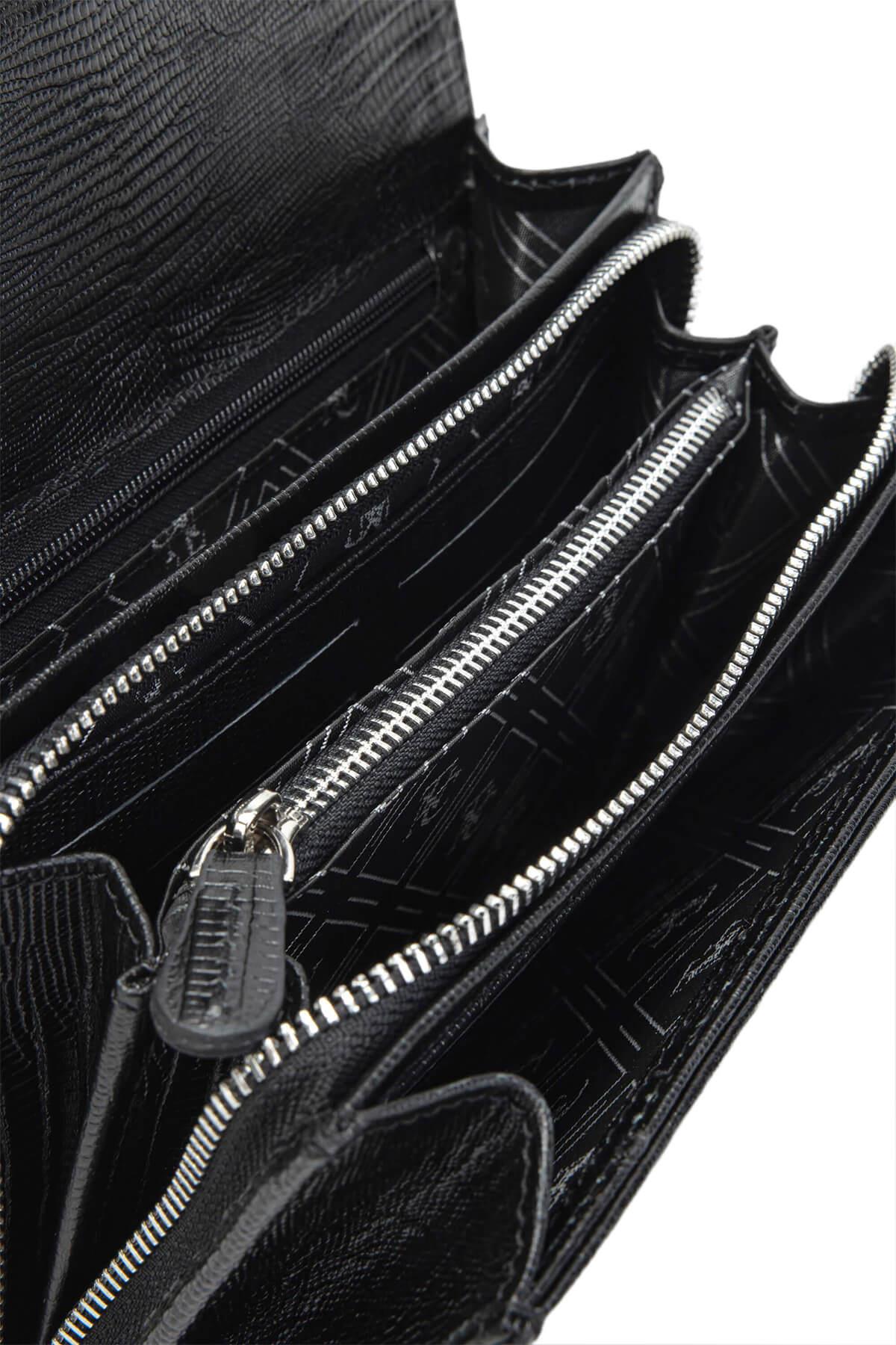 Tamer Tanca Erkek Hakiki Deri Siyah Lazer El Çantası