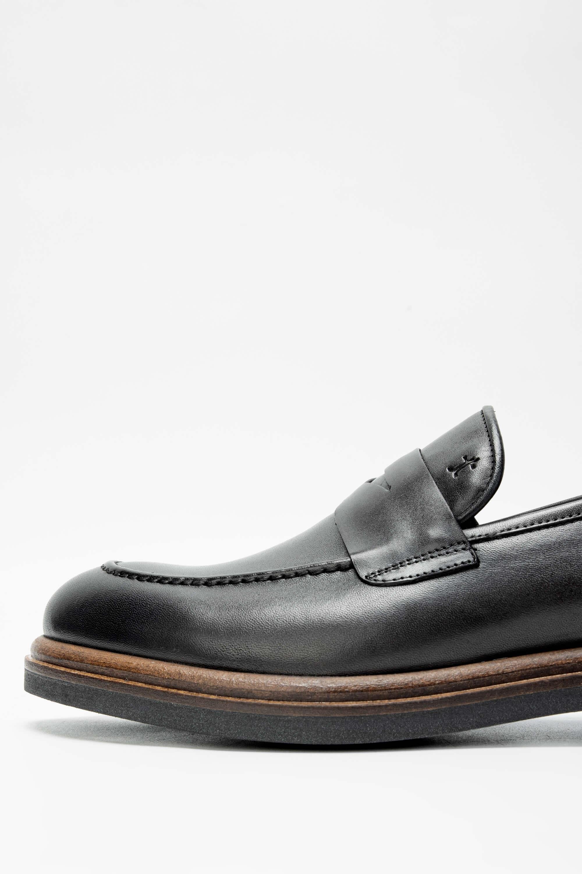 Tamer Tanca Erkek Hakiki Deri Siyah Loafer Ayakkabı