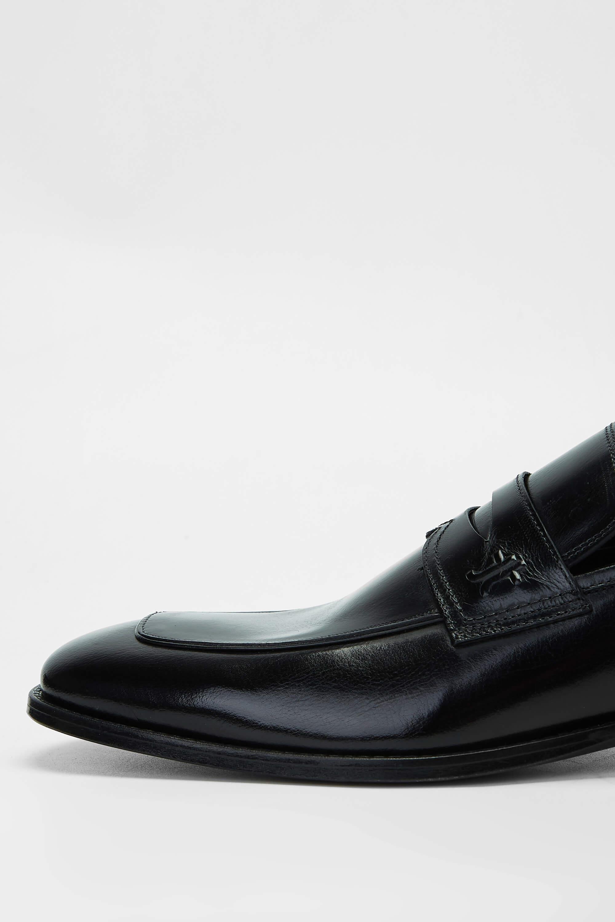 Tamer Tanca Erkek Hakiki Deri Siyah Makosen Ayakkabı