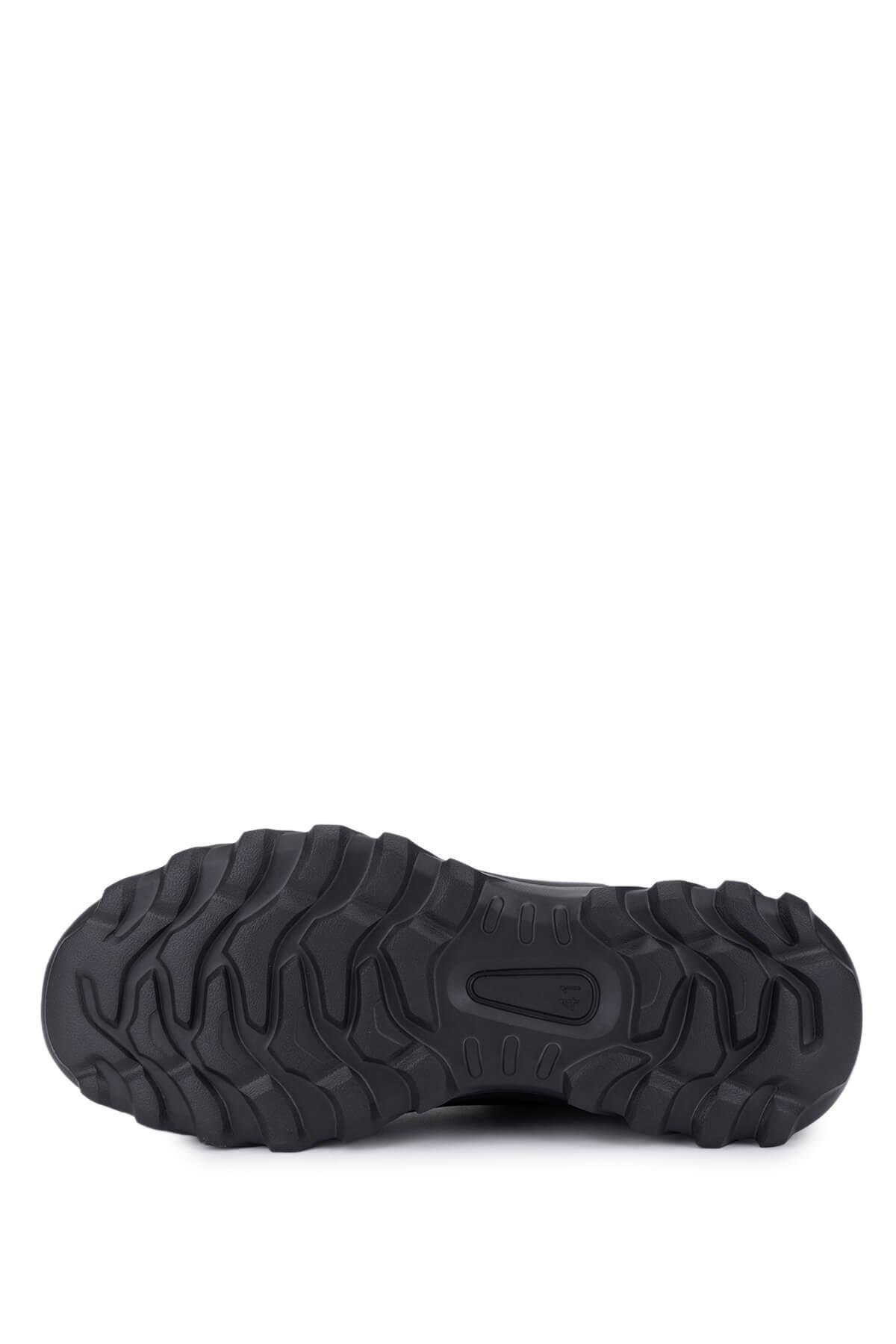 Tamer Tanca Erkek Hakiki Deri Siyah Mat/Siyah Sneakers & Spor Ayakkabı