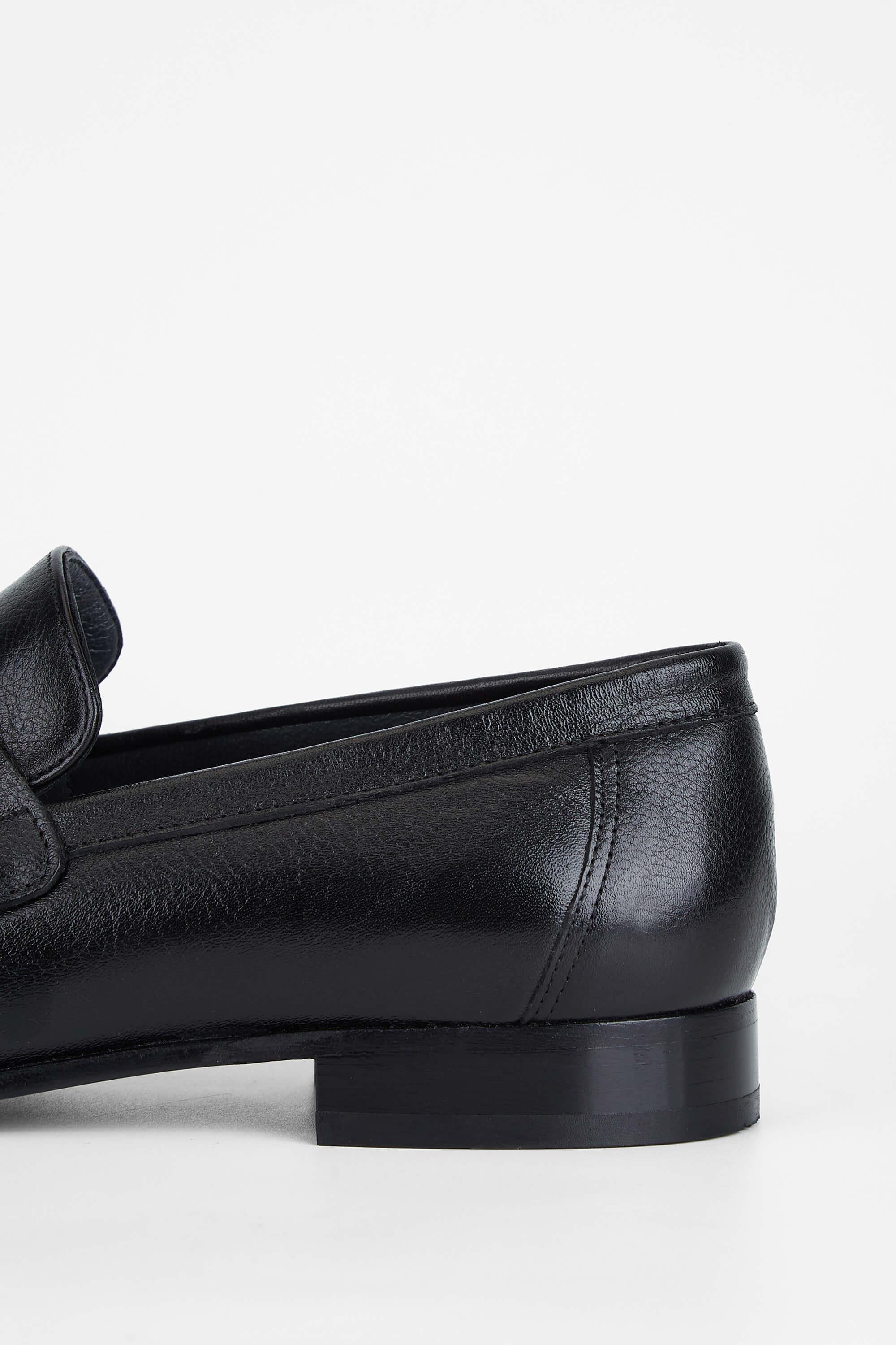 Tamer Tanca Erkek Hakiki Deri Siyah Makosen Ayakkabı