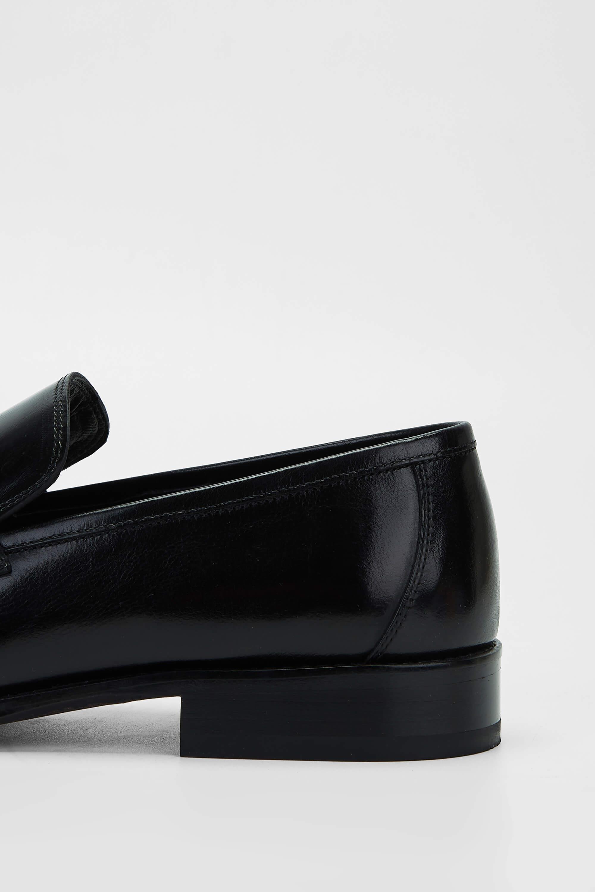 Tamer Tanca Erkek Hakiki Deri Siyah Makosen Ayakkabı