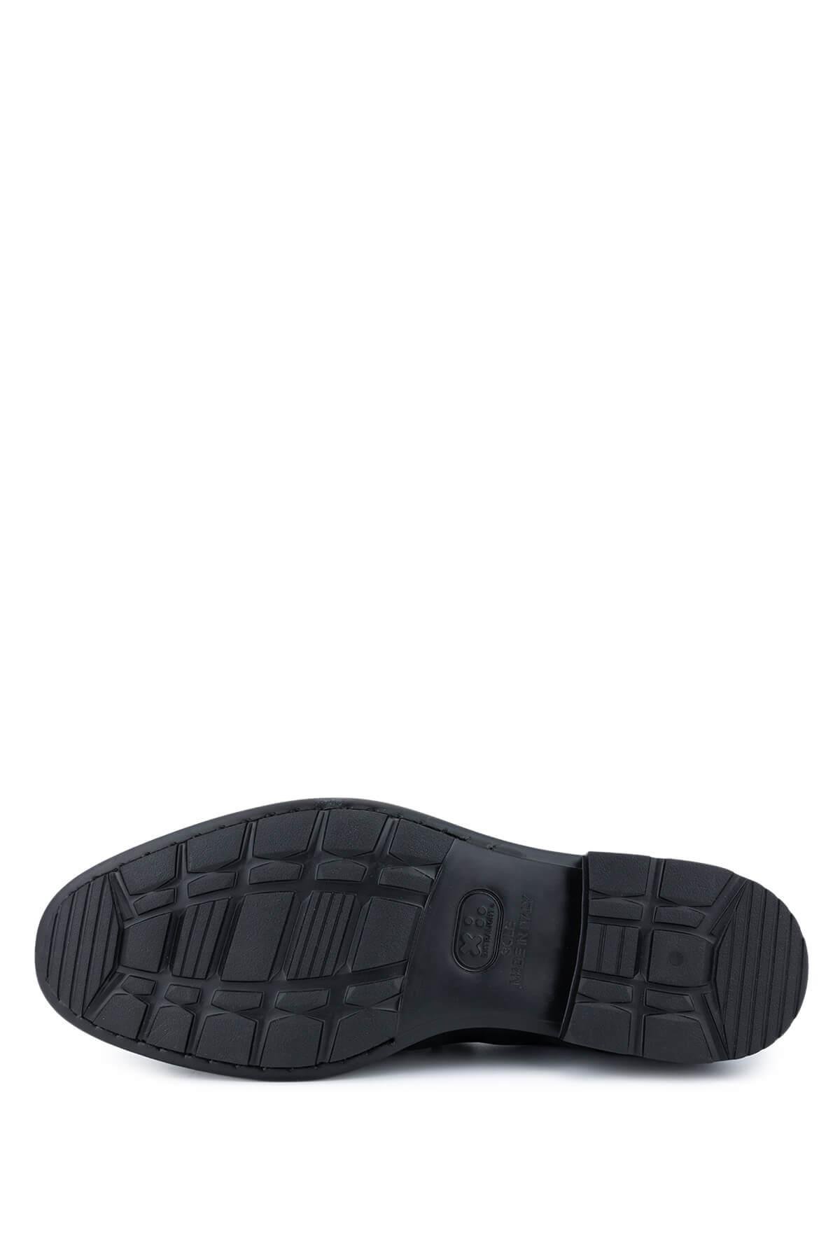 Tamer Tanca Erkek Hakiki Deri Siyah Makosen Ayakkabı