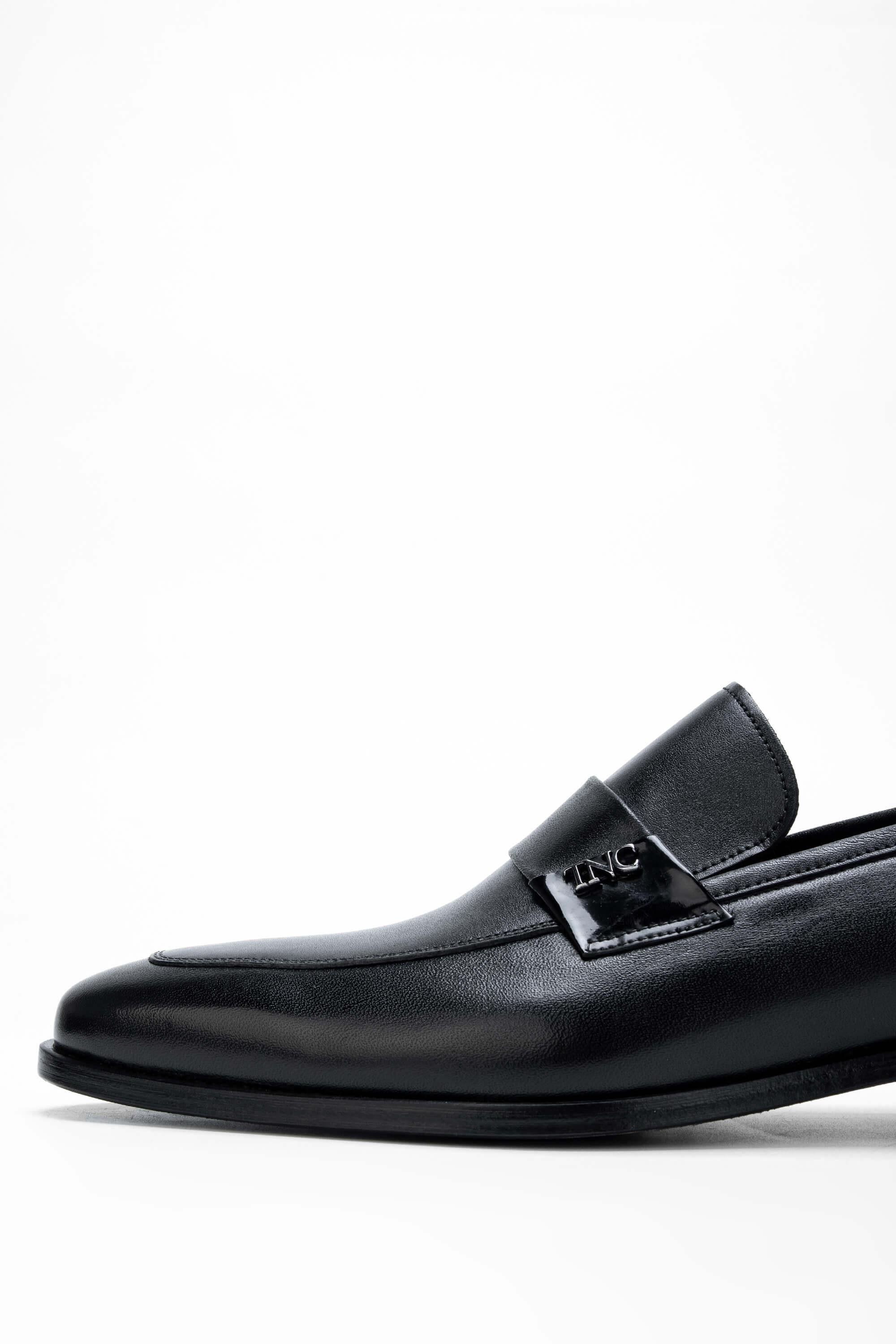 Tamer Tanca Erkek Hakiki Deri Siyah Makosen Ayakkabı