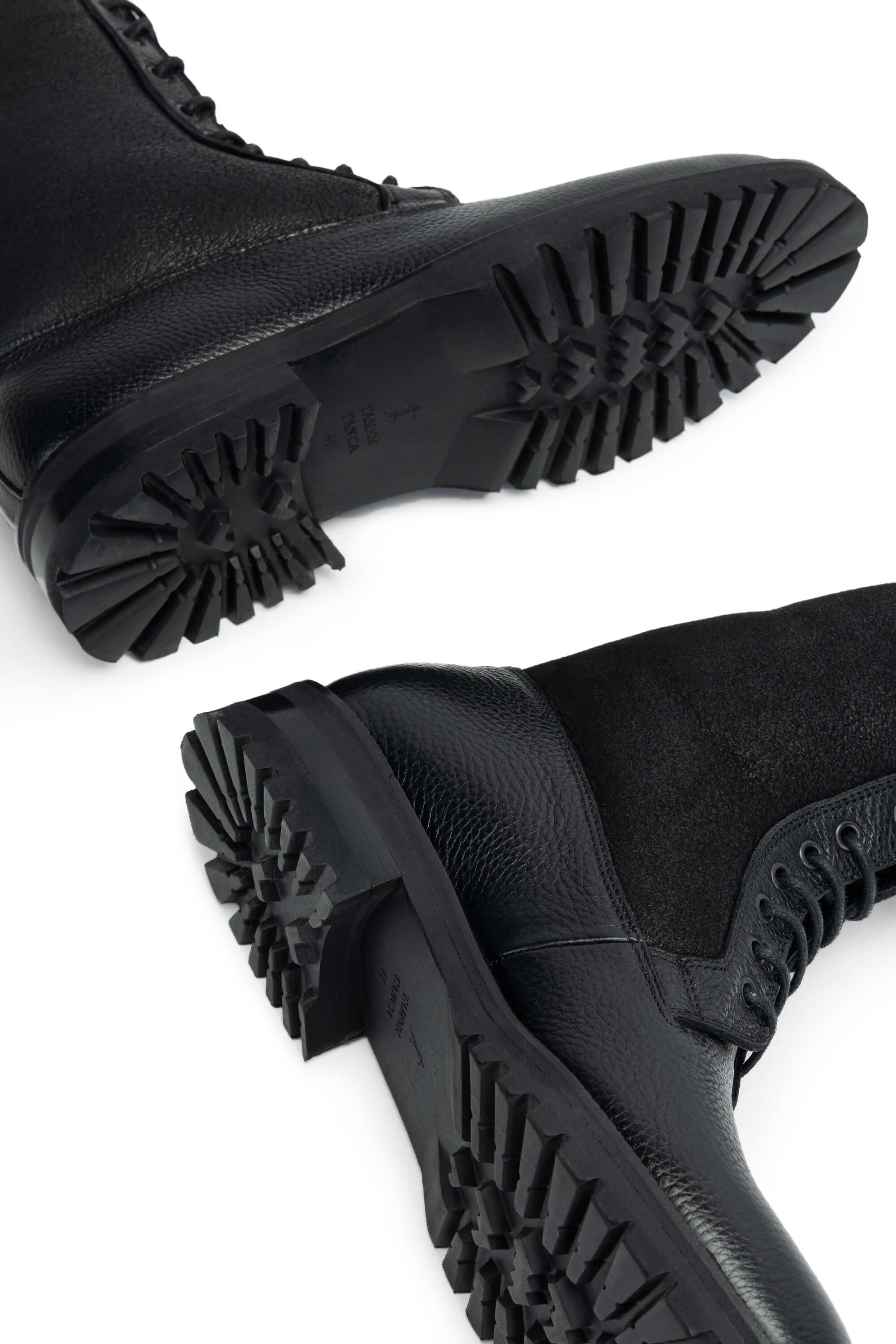 Tamer Tanca Erkek Hakiki Deri Siyah POSTAL Bot