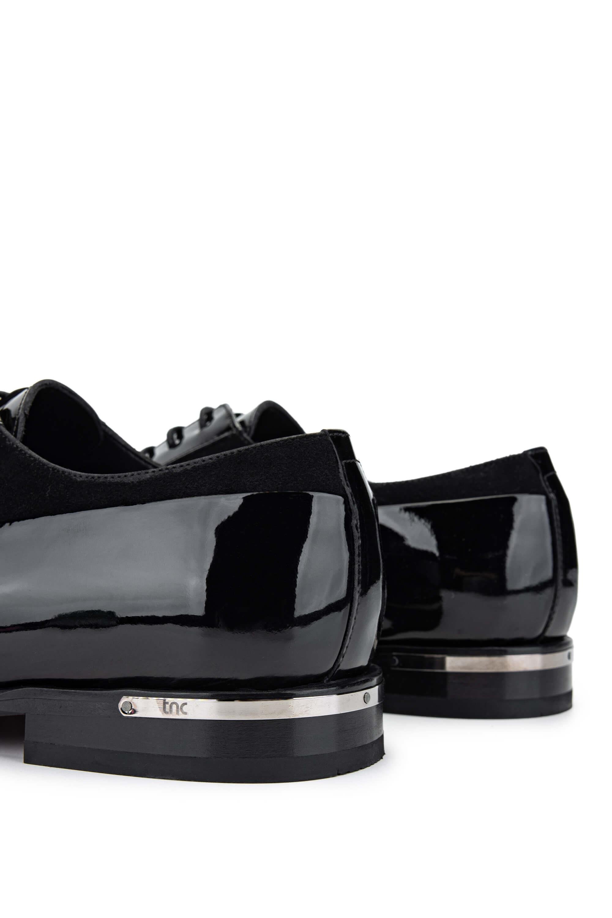 Tamer Tanca Erkek Hakiki Deri Siyah Rugan Klasik Ayakkabı