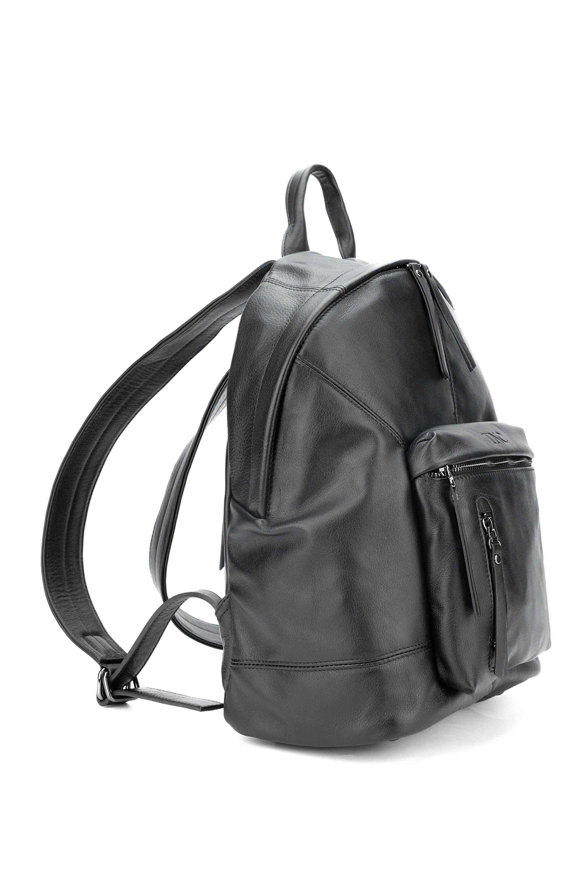 Tamer Tanca Erkek Hakiki Deri Siyah Sırt Çantası