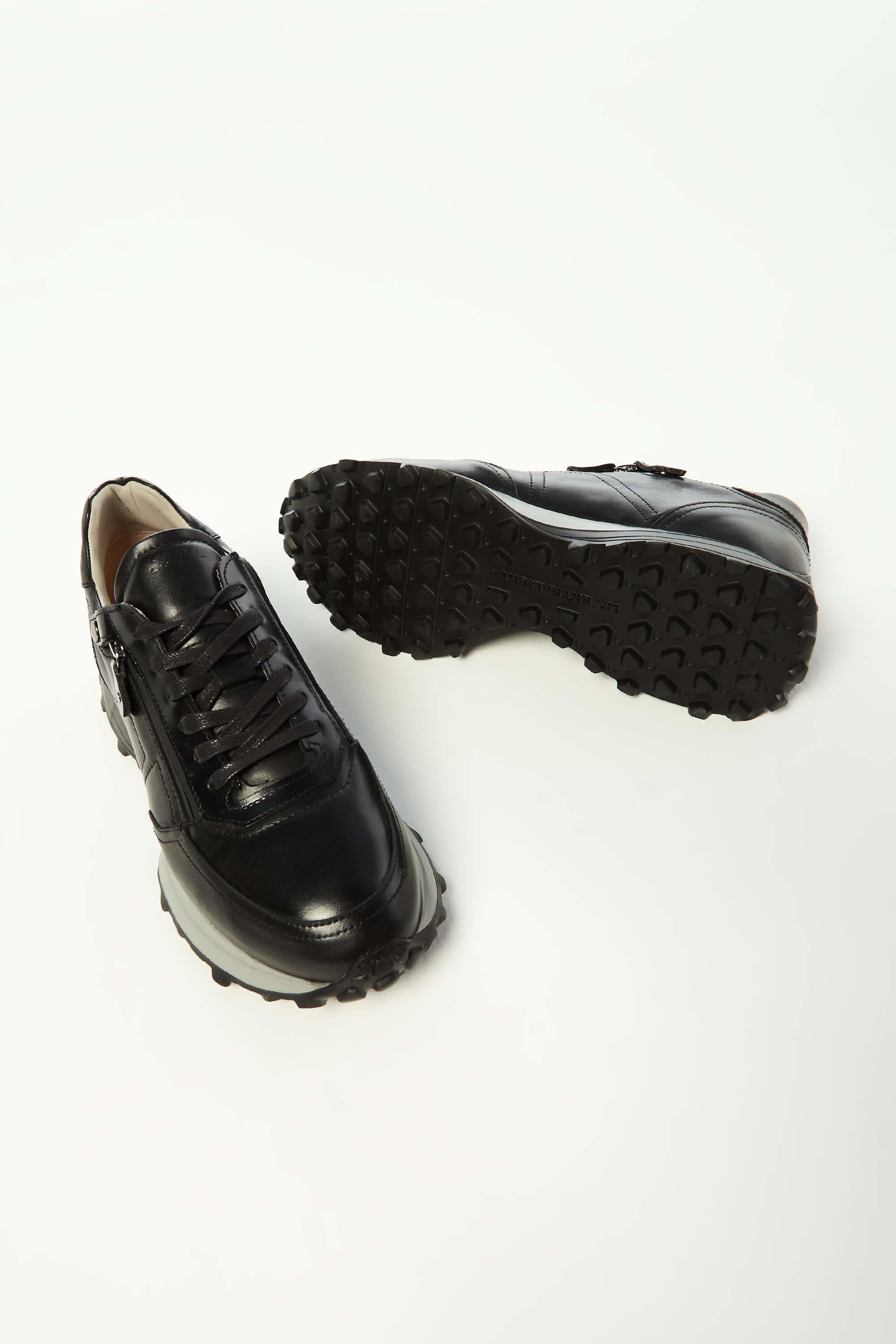 Tamer Tanca Erkek Hakiki Deri Siyah Sneakers & Spor Ayakkabı