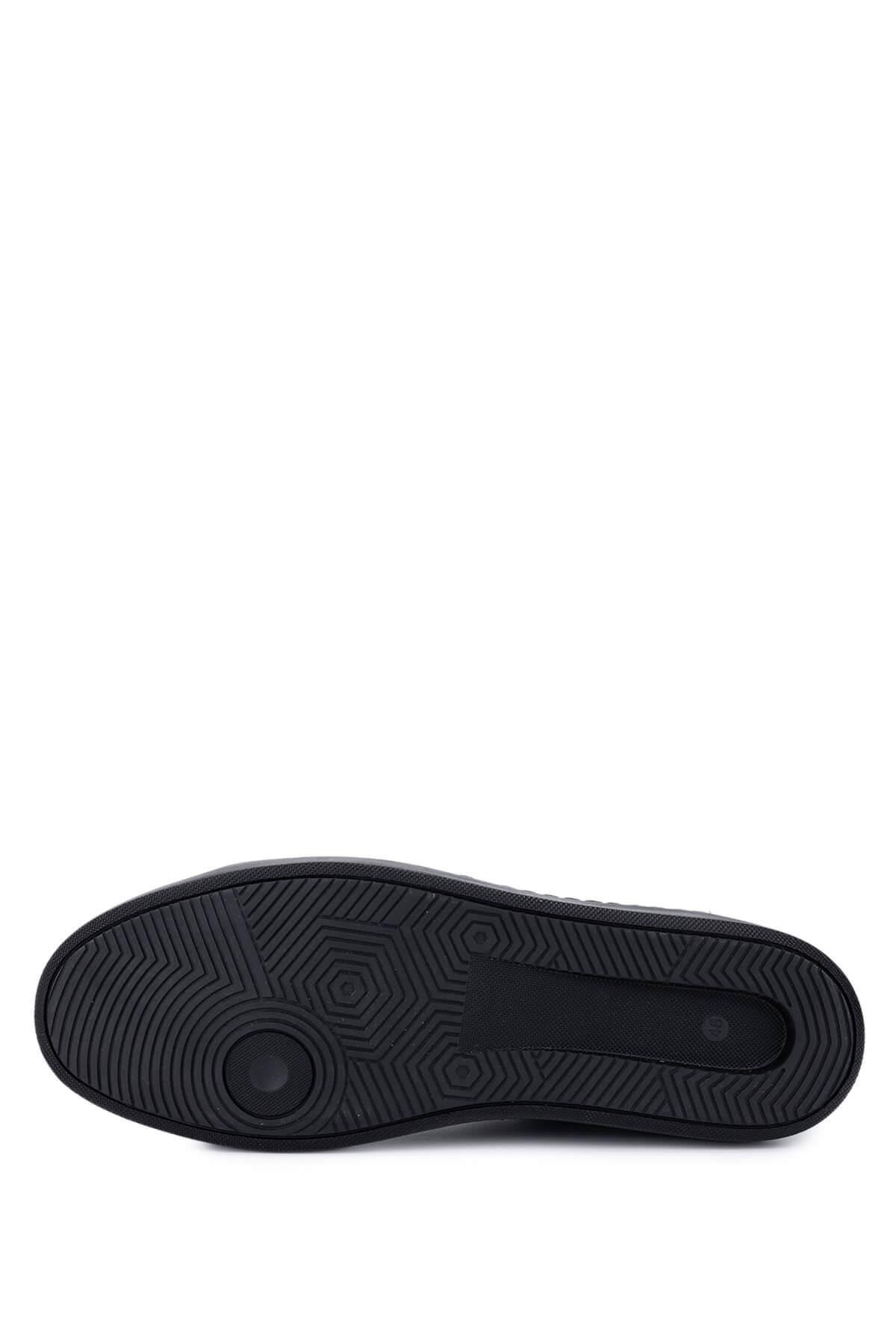 Tamer Tanca Erkek Hakiki Deri Siyah Sneakers & Spor Ayakkabı