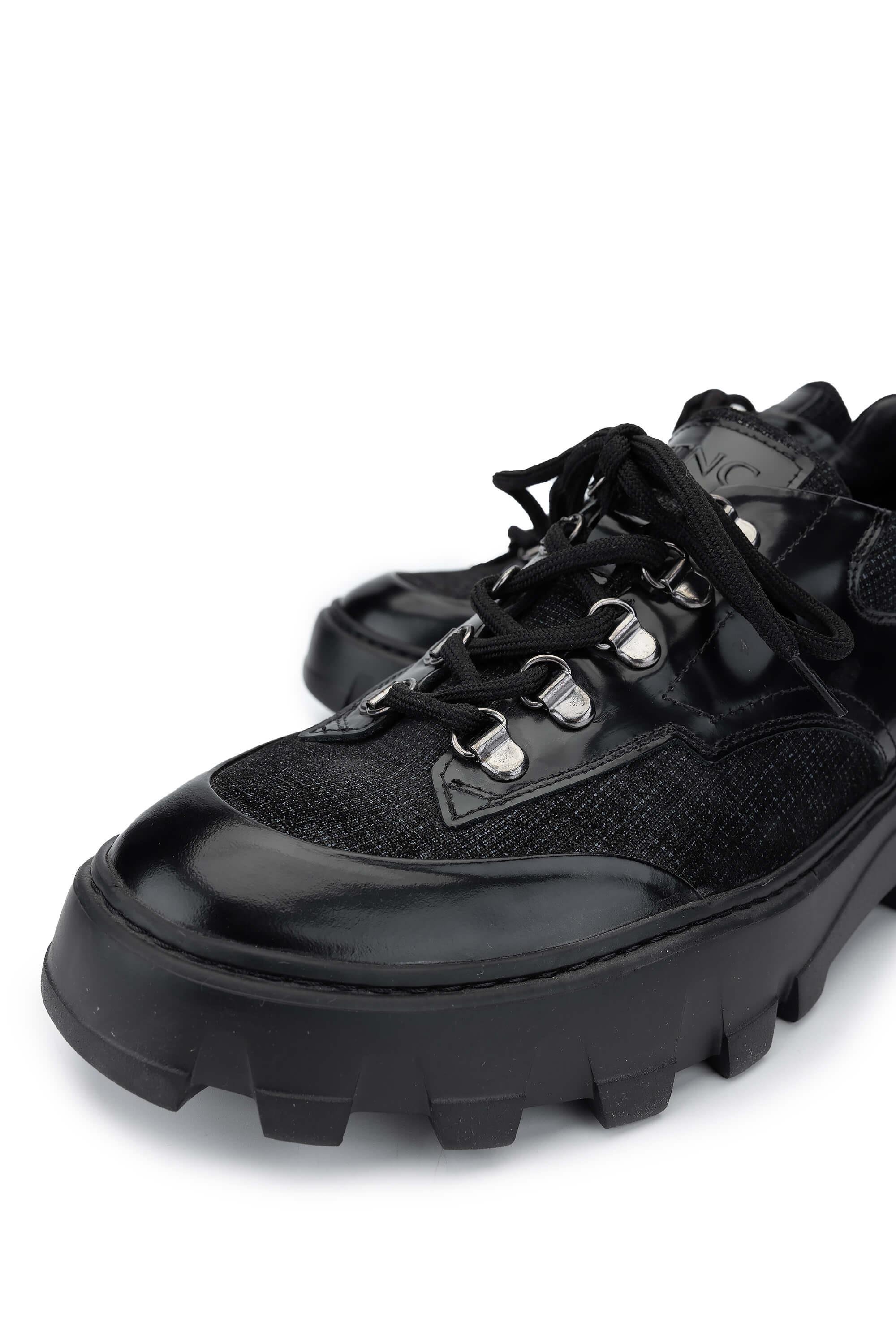 Tamer Tanca Erkek Hakiki Deri Siyah Süet Sneakers & Spor Ayakkabı