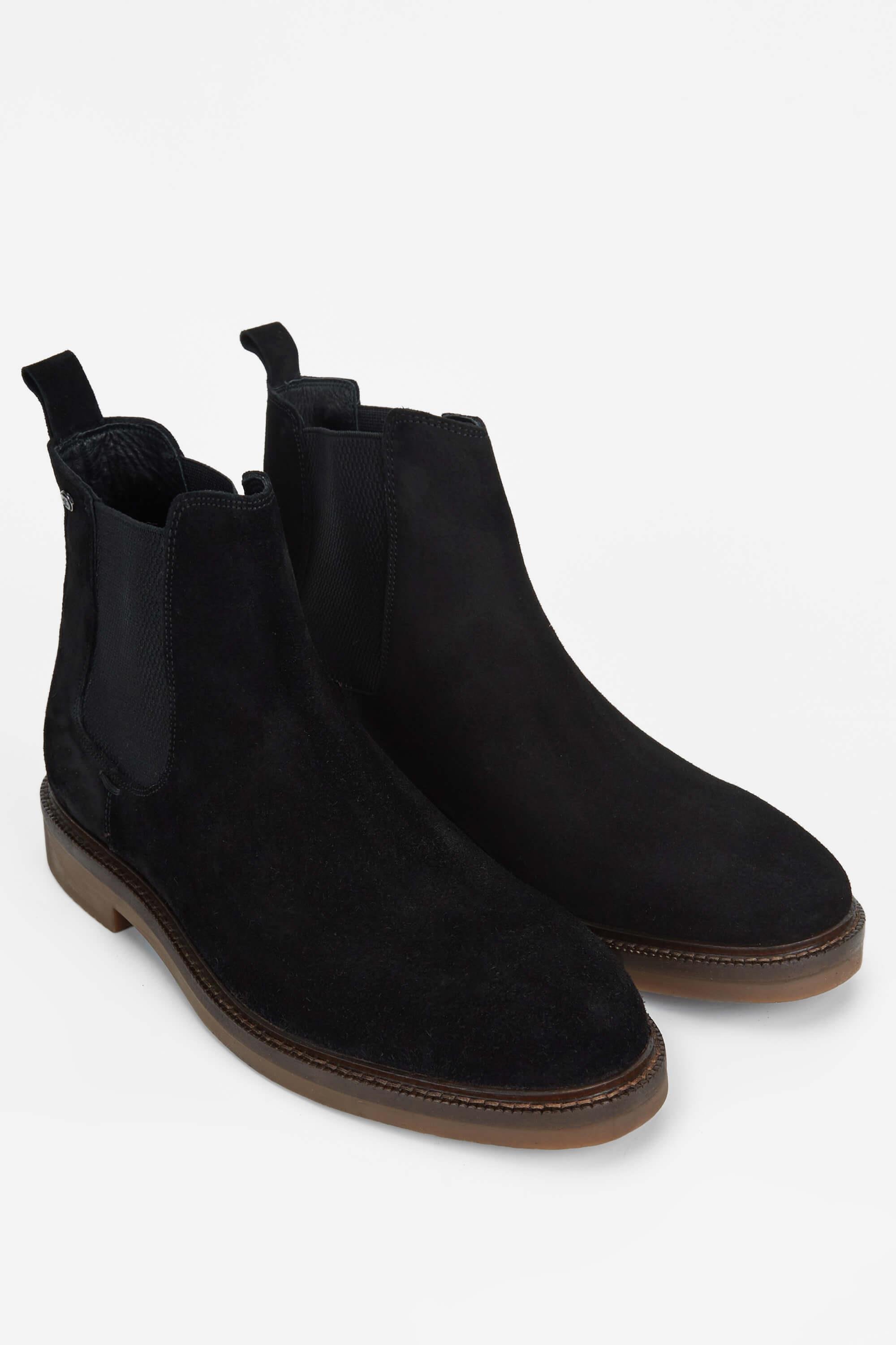 Tamer Tanca Erkek Hakiki Deri Siyah Süet Casual Bot