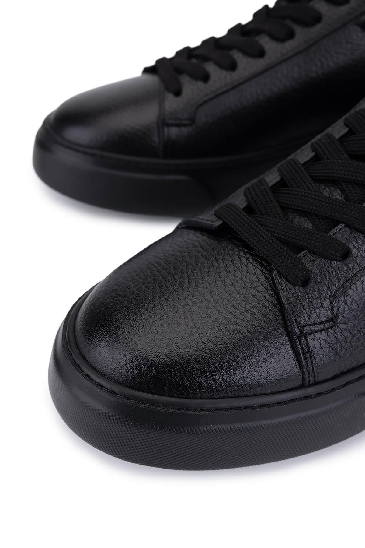 Tamer Tanca Erkek Hakiki Deri Siyah Taban Sneakers & Spor Ayakkabı