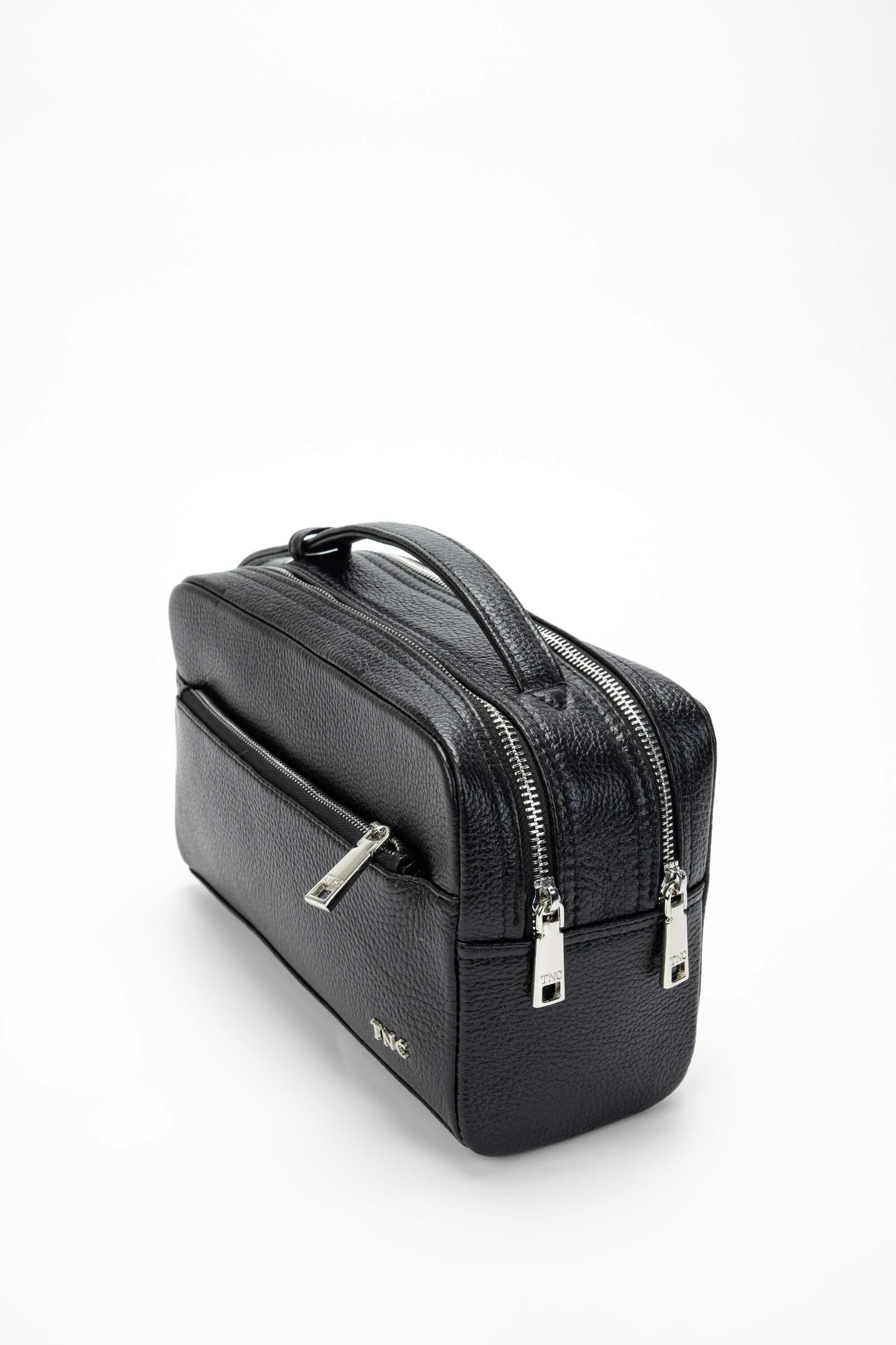 Tamer Tanca Erkek Hakiki Deri Siyah Traş Çantası