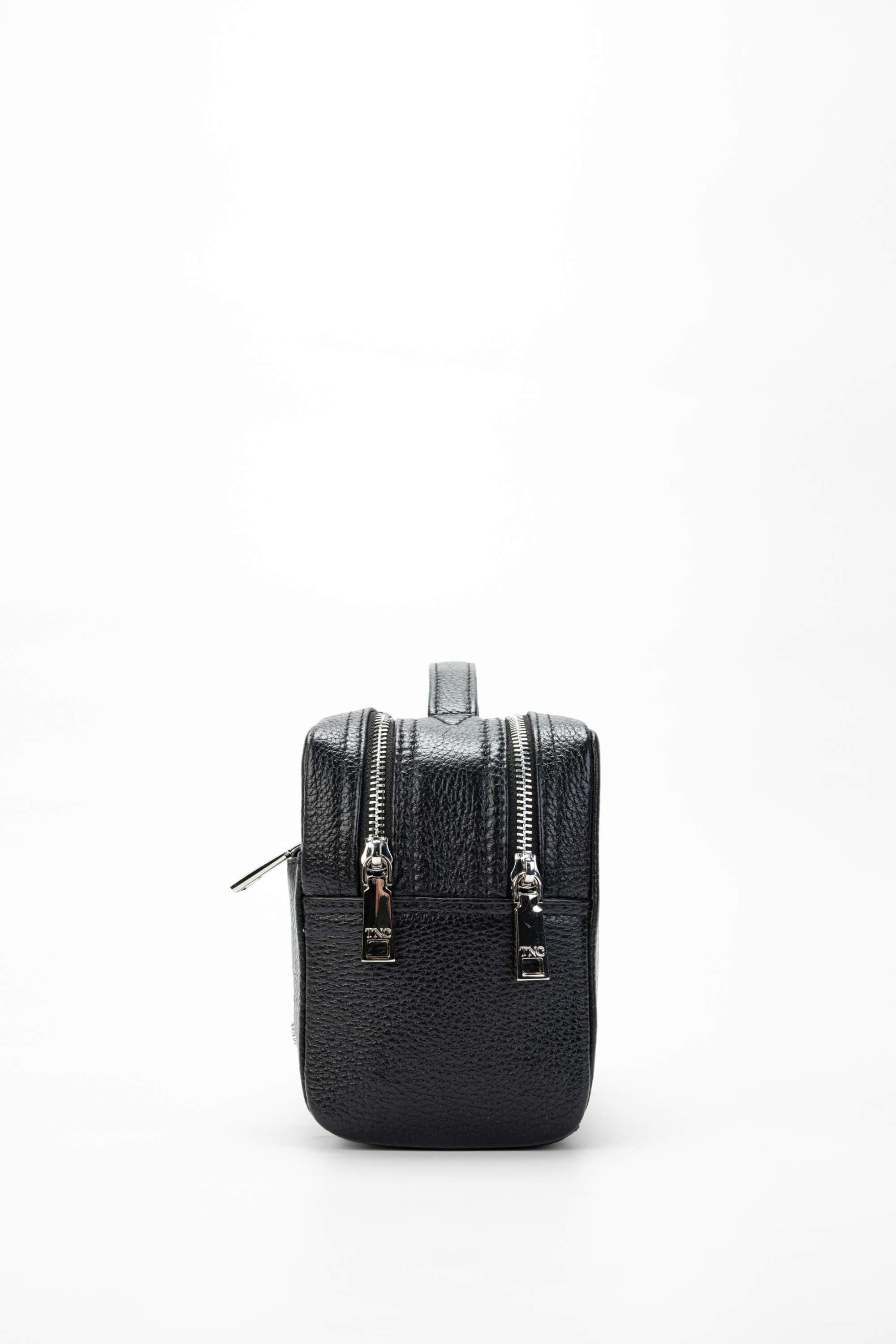 Tamer Tanca Erkek Hakiki Deri Siyah Traş Çantası