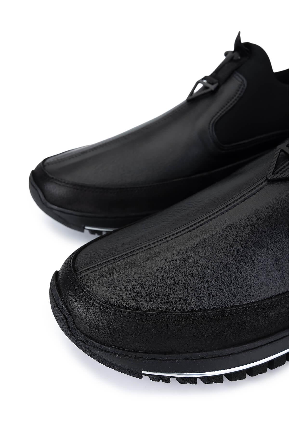 Tamer Tanca Erkek Hakiki Deri Siyah/Siyah Sneakers & Spor Ayakkabı