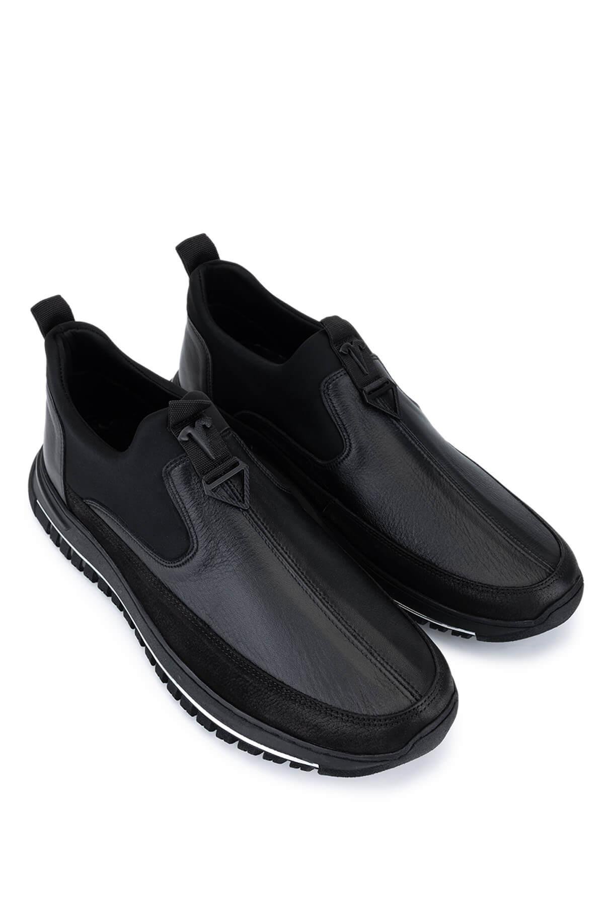 Tamer Tanca Erkek Hakiki Deri Siyah/Siyah Sneakers & Spor Ayakkabı