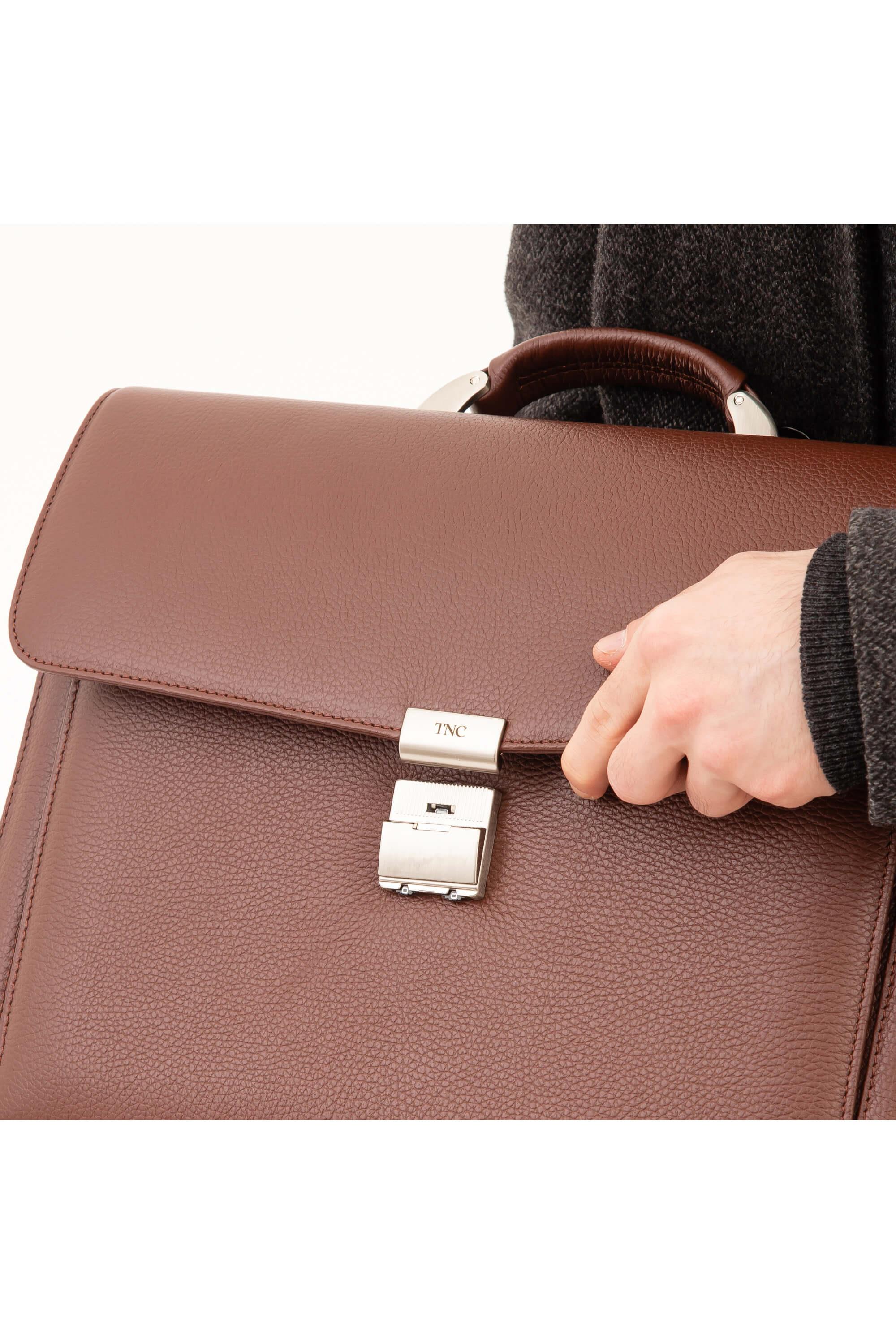 Tamer Tanca Erkek Hakiki Deri Taba Evrak Çantası