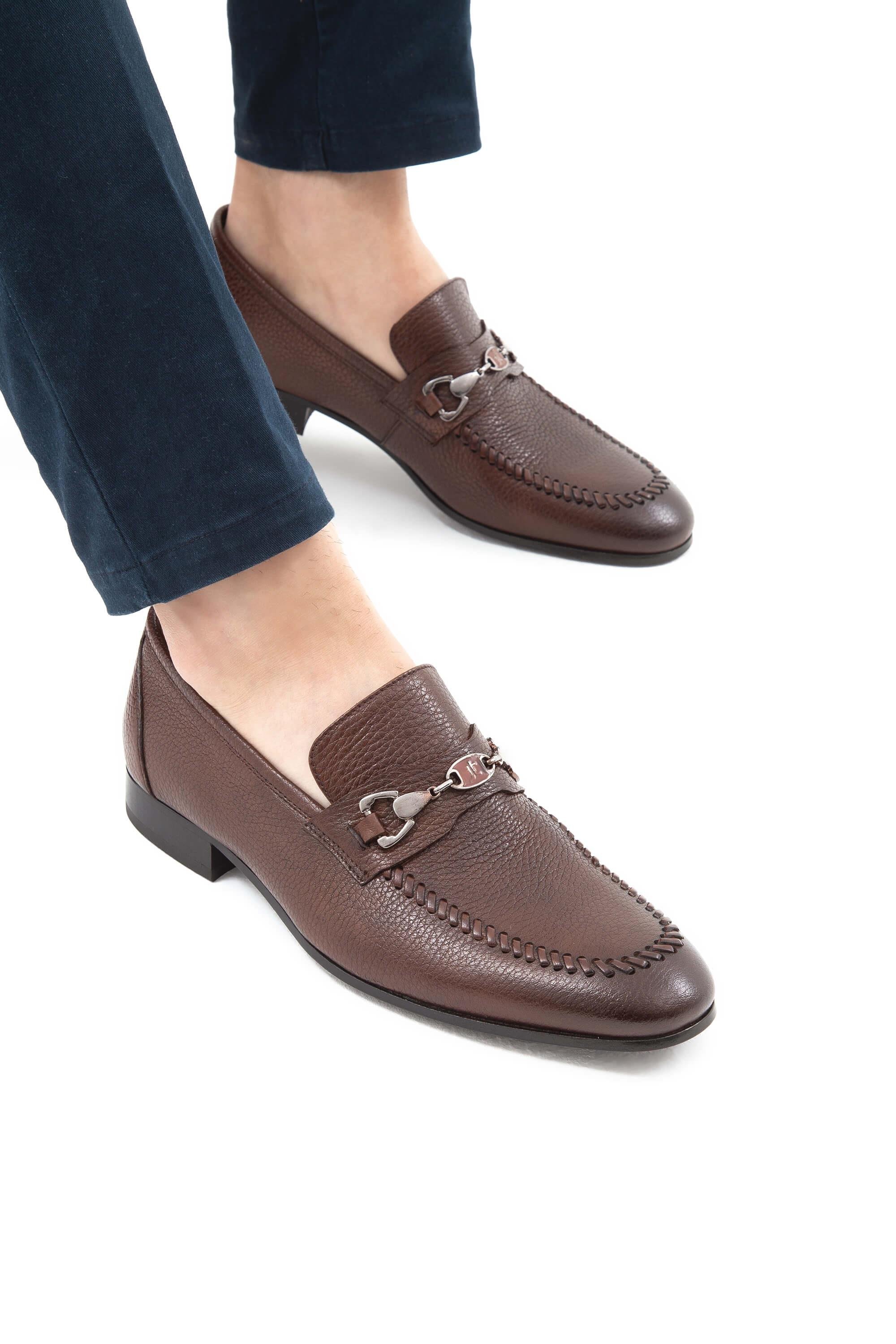 Tamer Tanca Erkek Hakiki Deri Taba Makosen Ayakkabı