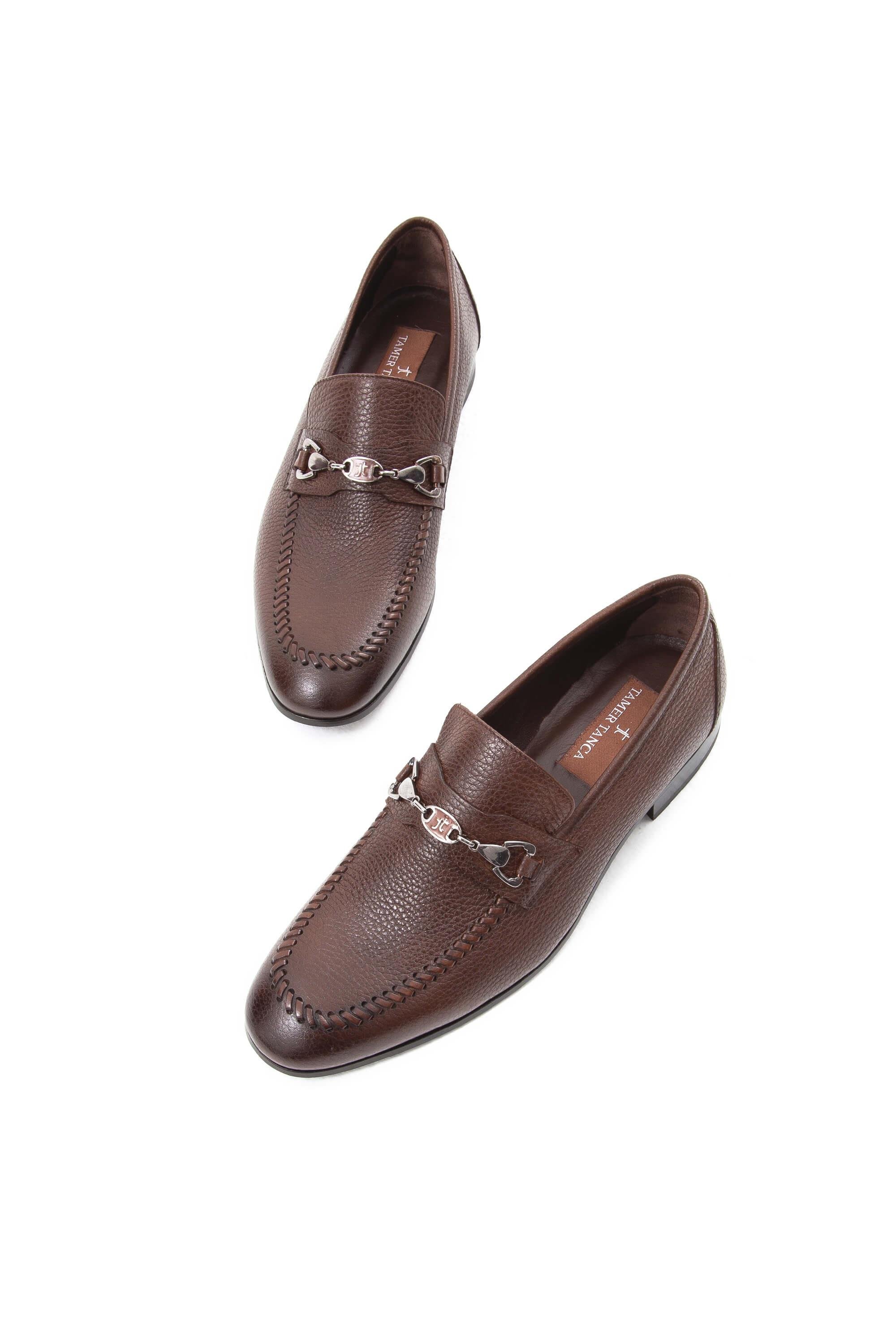 Tamer Tanca Erkek Hakiki Deri Taba Makosen Ayakkabı