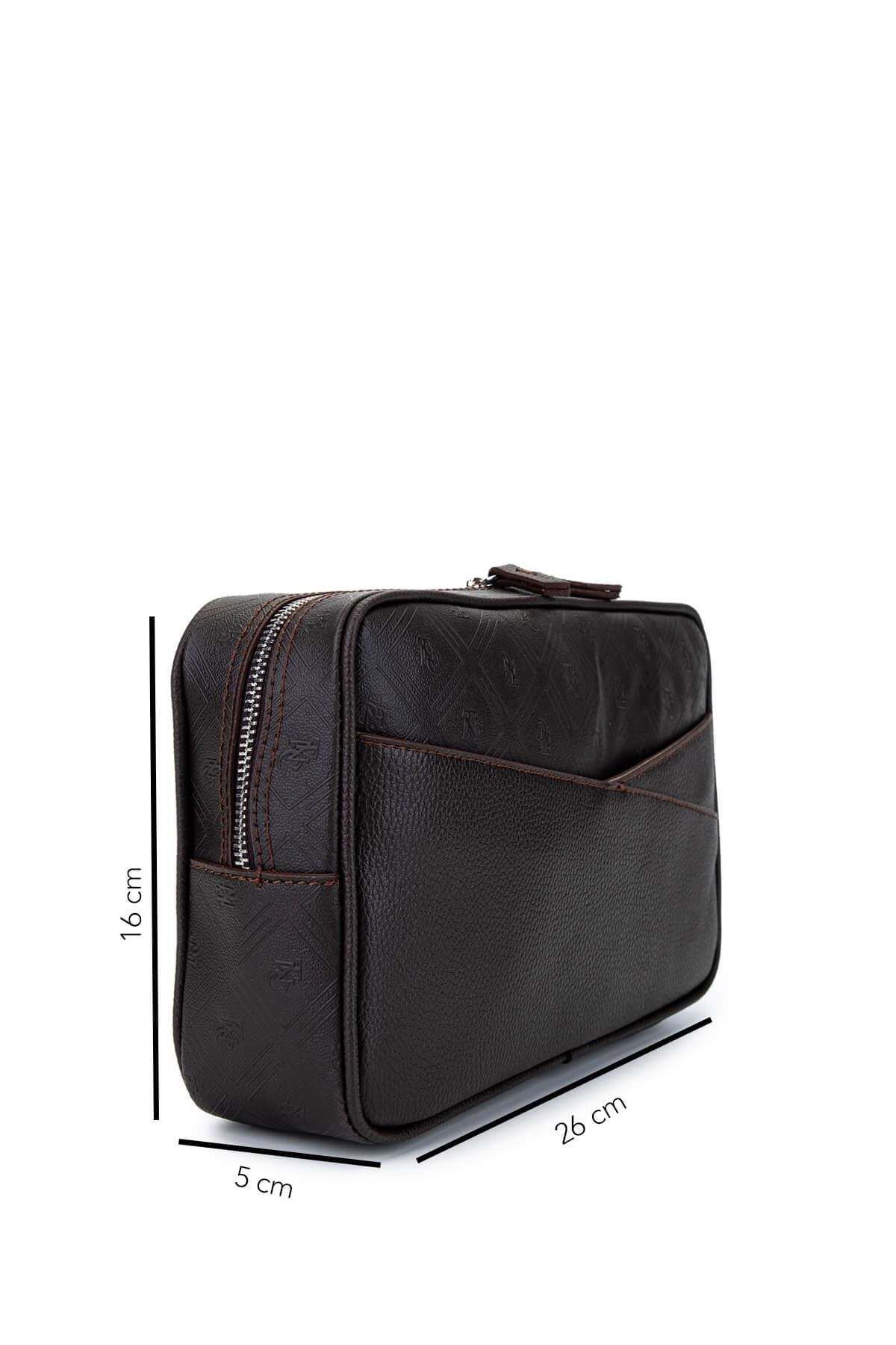 Tamer Tanca Erkek Suni Deri Kahverengi El Çantası