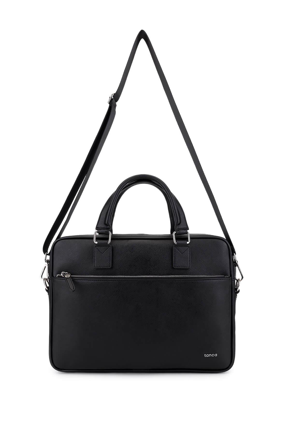 Tamer Tanca Erkek Suni Deri Siyah Evrak Çantası