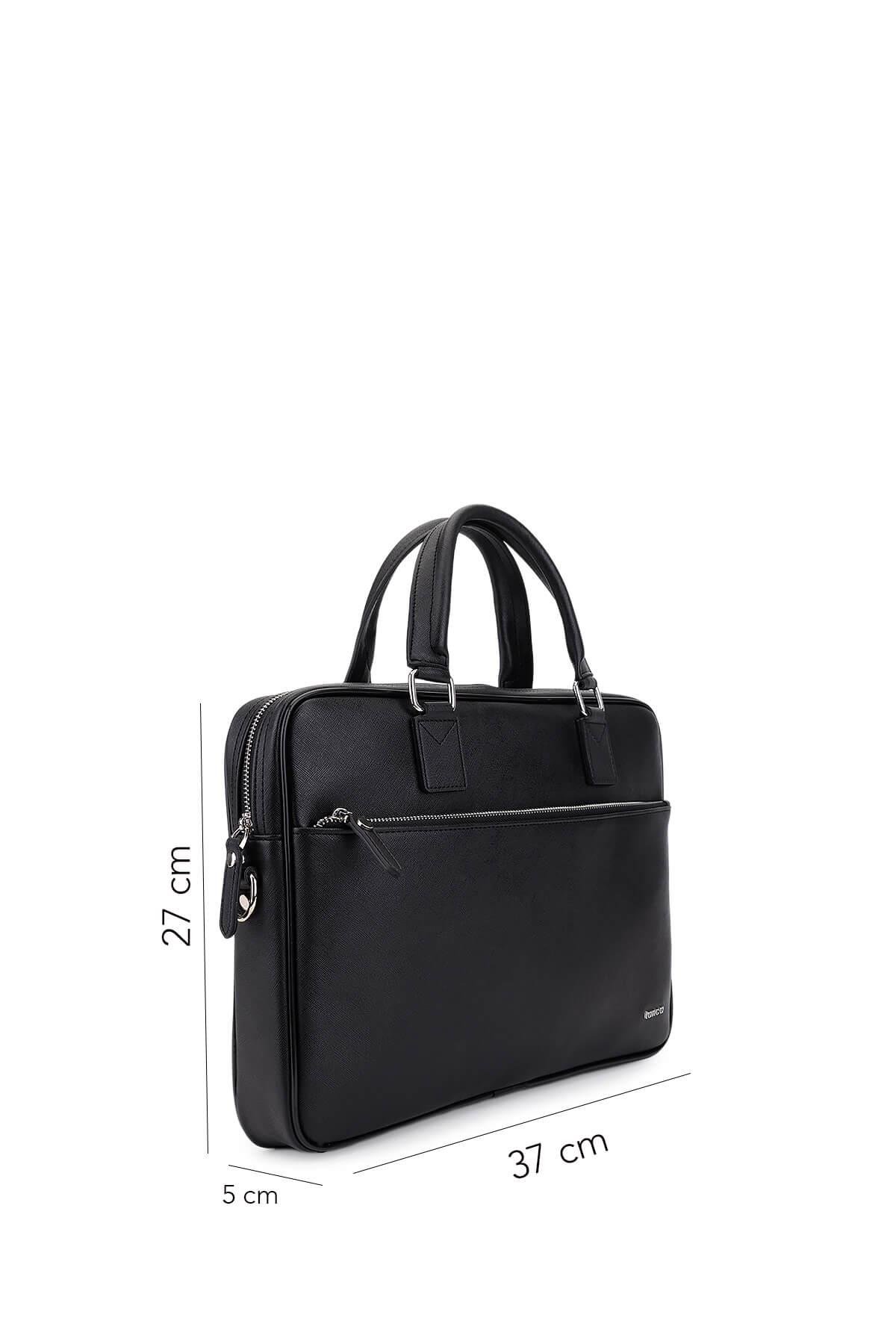 Tamer Tanca Erkek Suni Deri Siyah Evrak Çantası