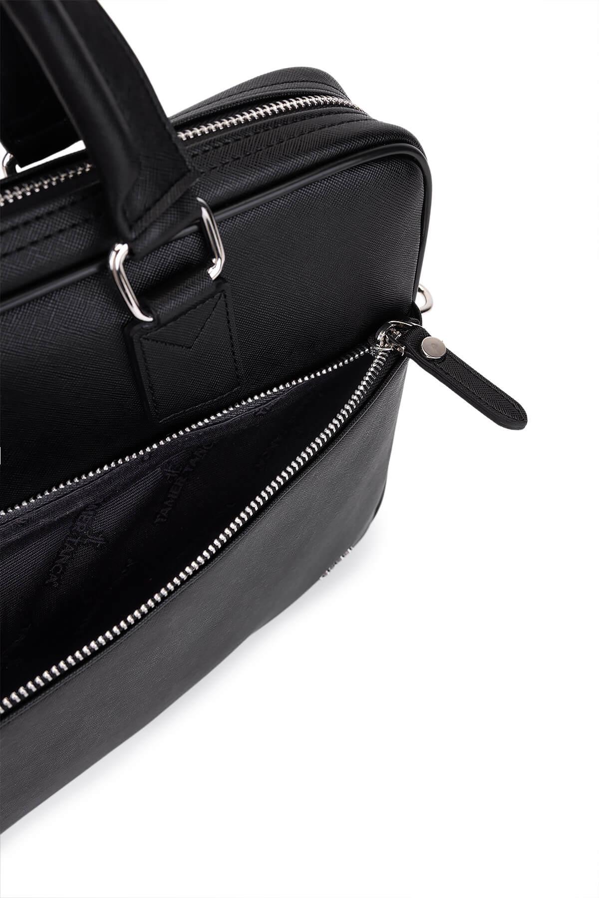 Tamer Tanca Erkek Suni Deri Siyah Evrak Çantası