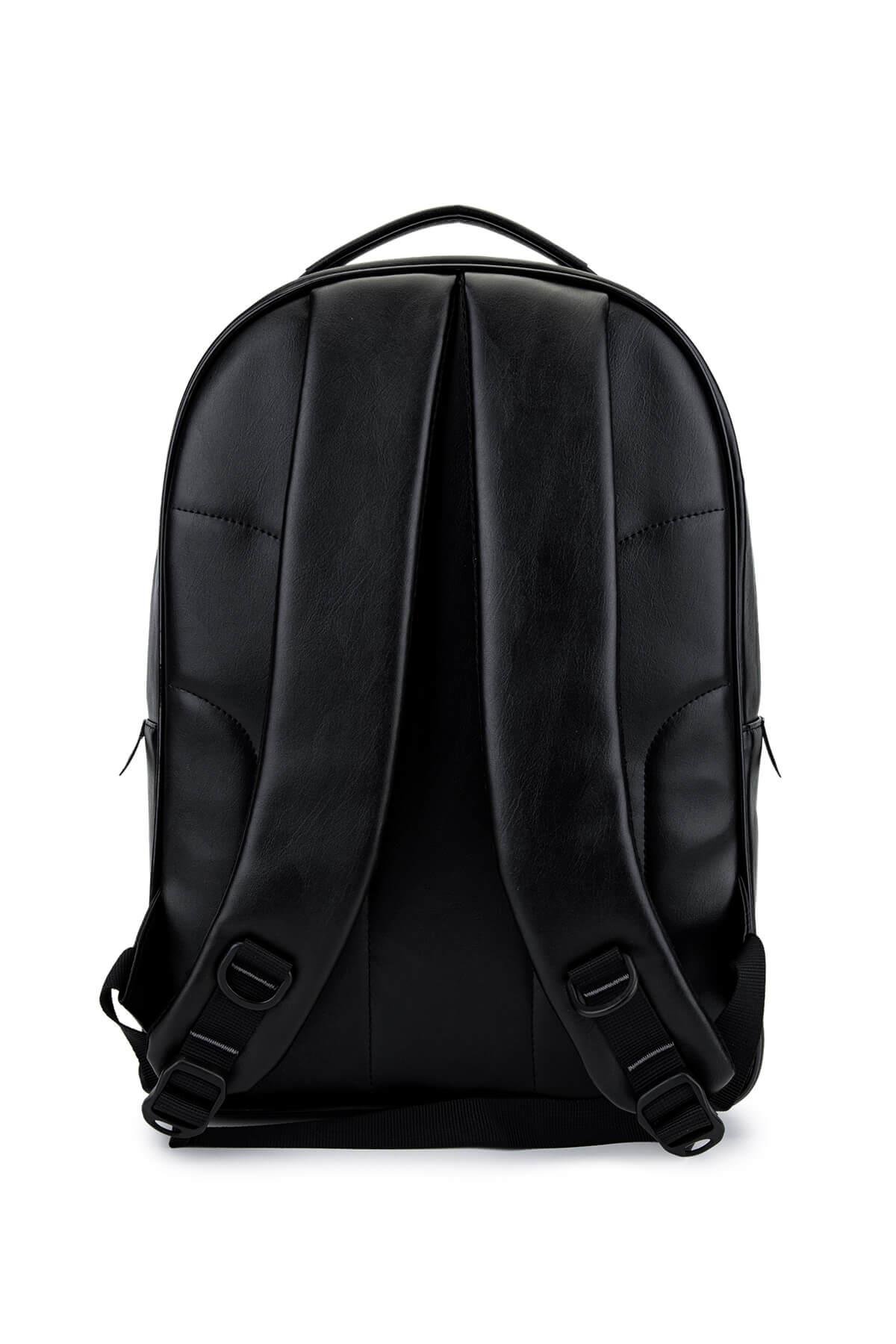 Tamer Tanca Erkek Suni Deri Siyah Sırt Çantası