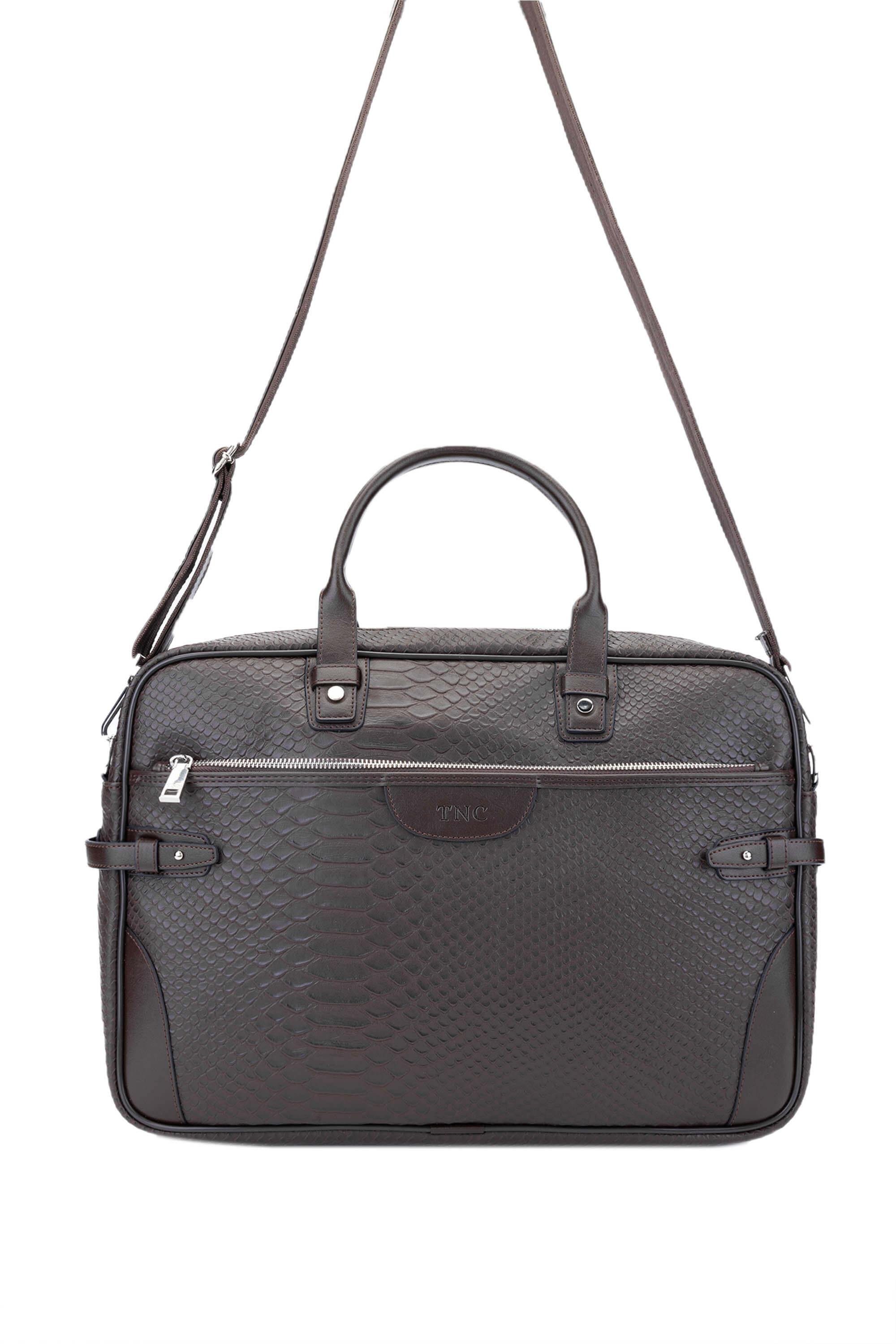 Tamer Tanca Erkek Vegan Kahverengi Evrak Çantası