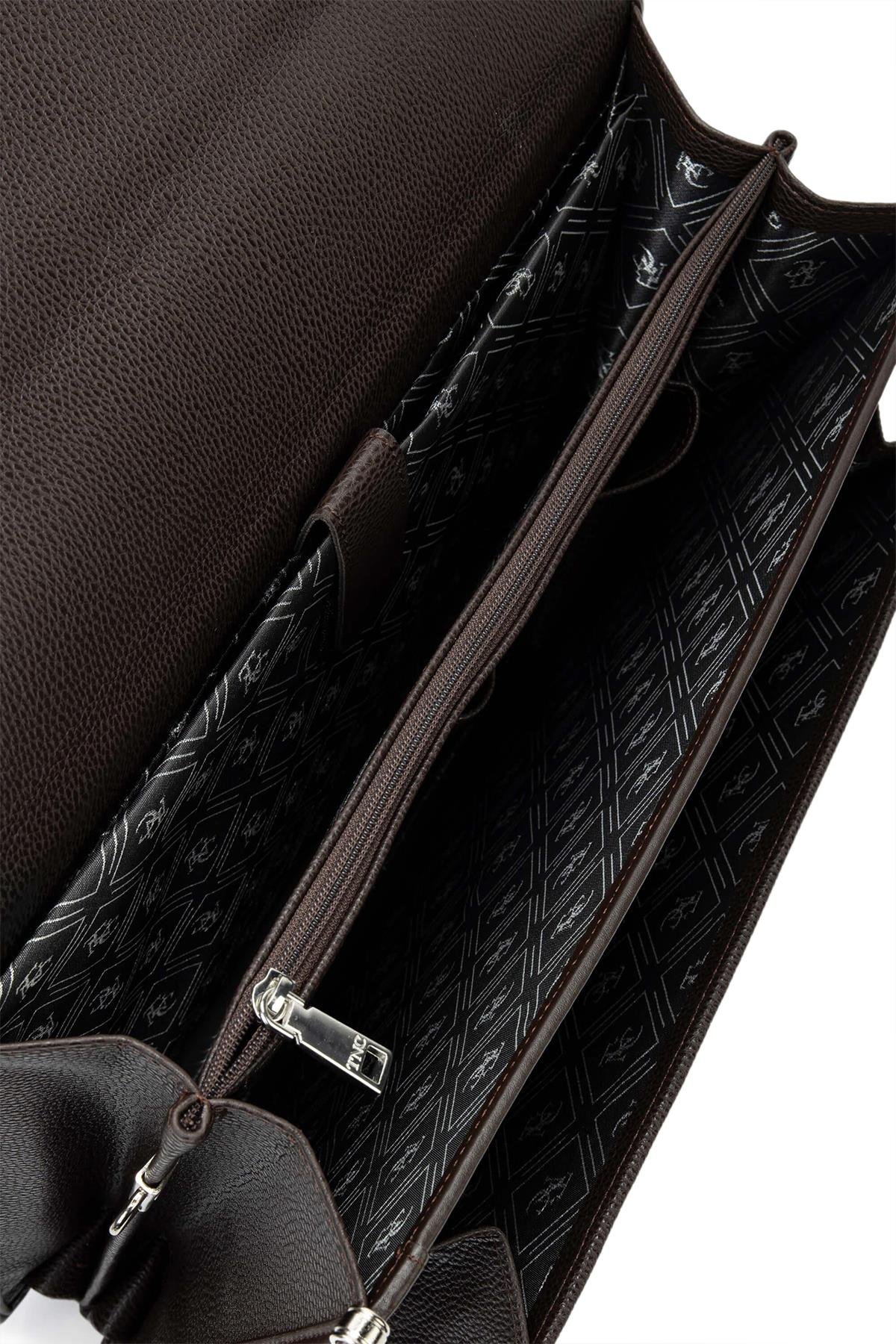 Tamer Tanca Erkek Vegan Kahverengi Evrak Çantası