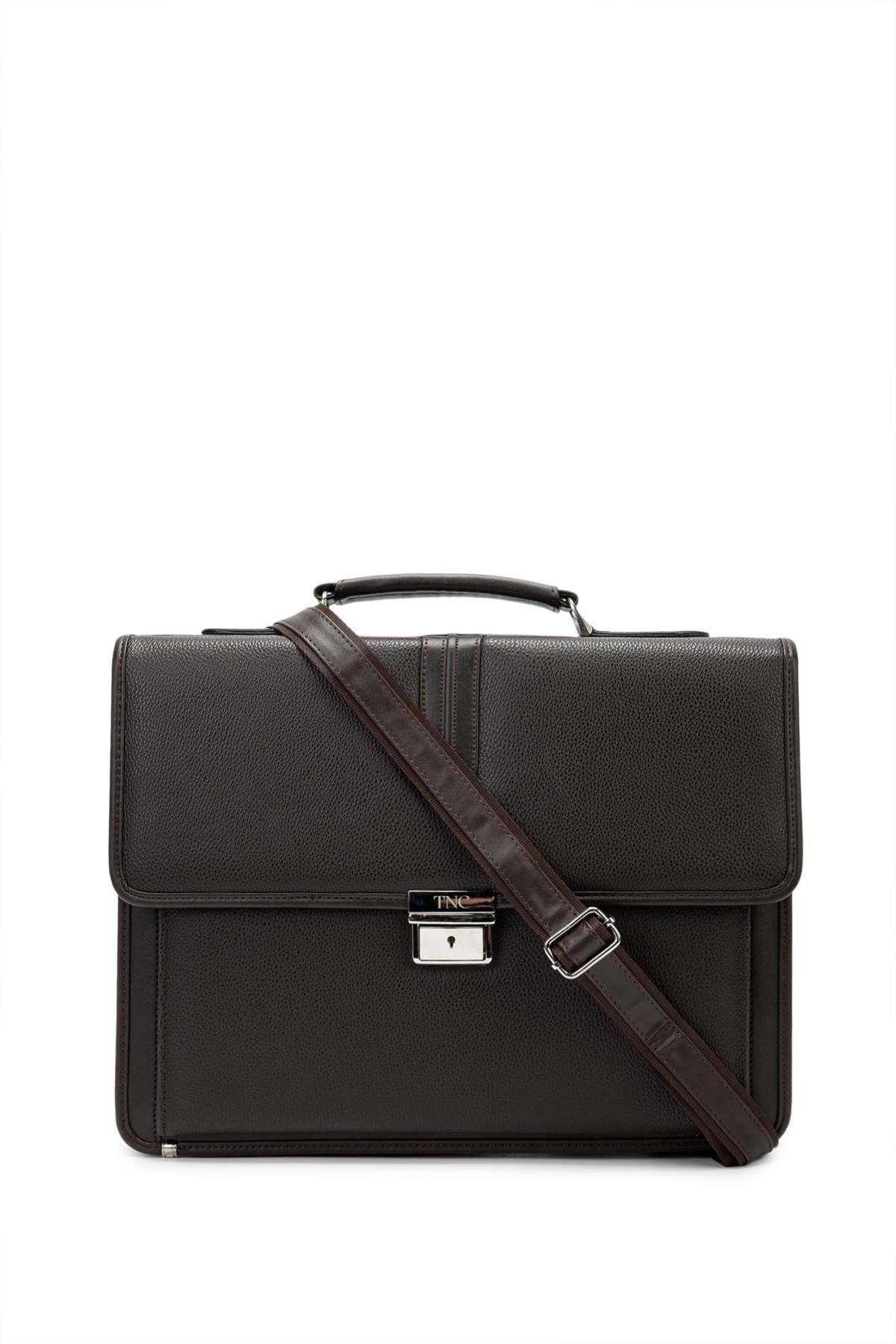 Tamer Tanca Erkek Vegan Kahverengi Evrak Çantası