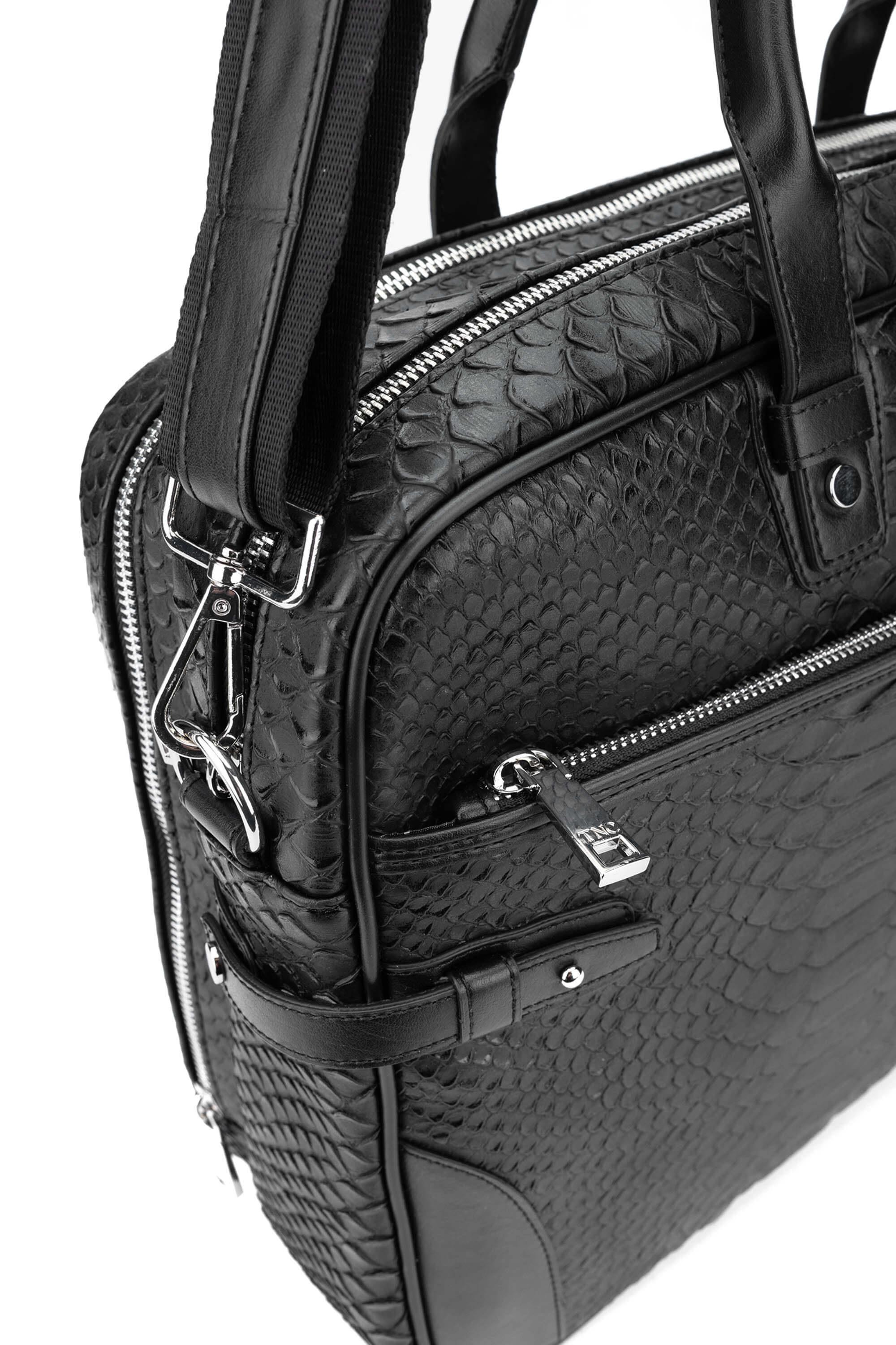 Tamer Tanca Erkek Vegan Siyah Evrak Çantası