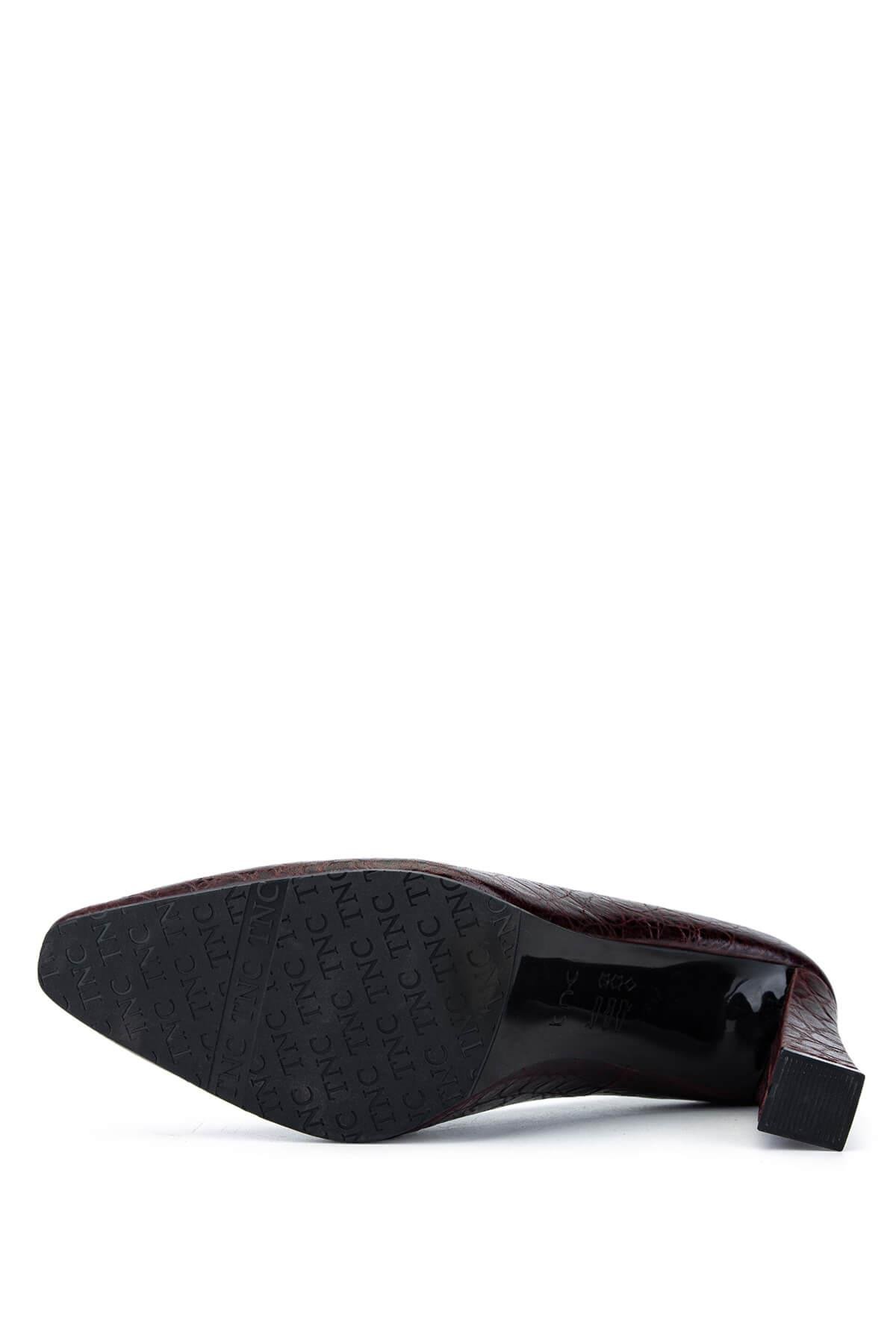 Tamer Tanca Kadın Bordo Rugan Topuklu Ayakkabı