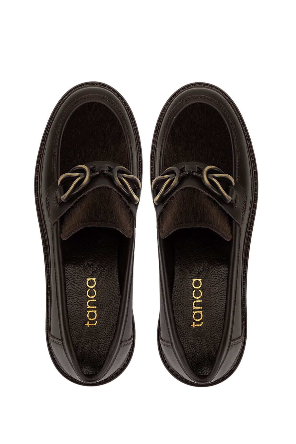 Tamer Tanca Kadın Deri & Tekstil Loafer Ayakkabı